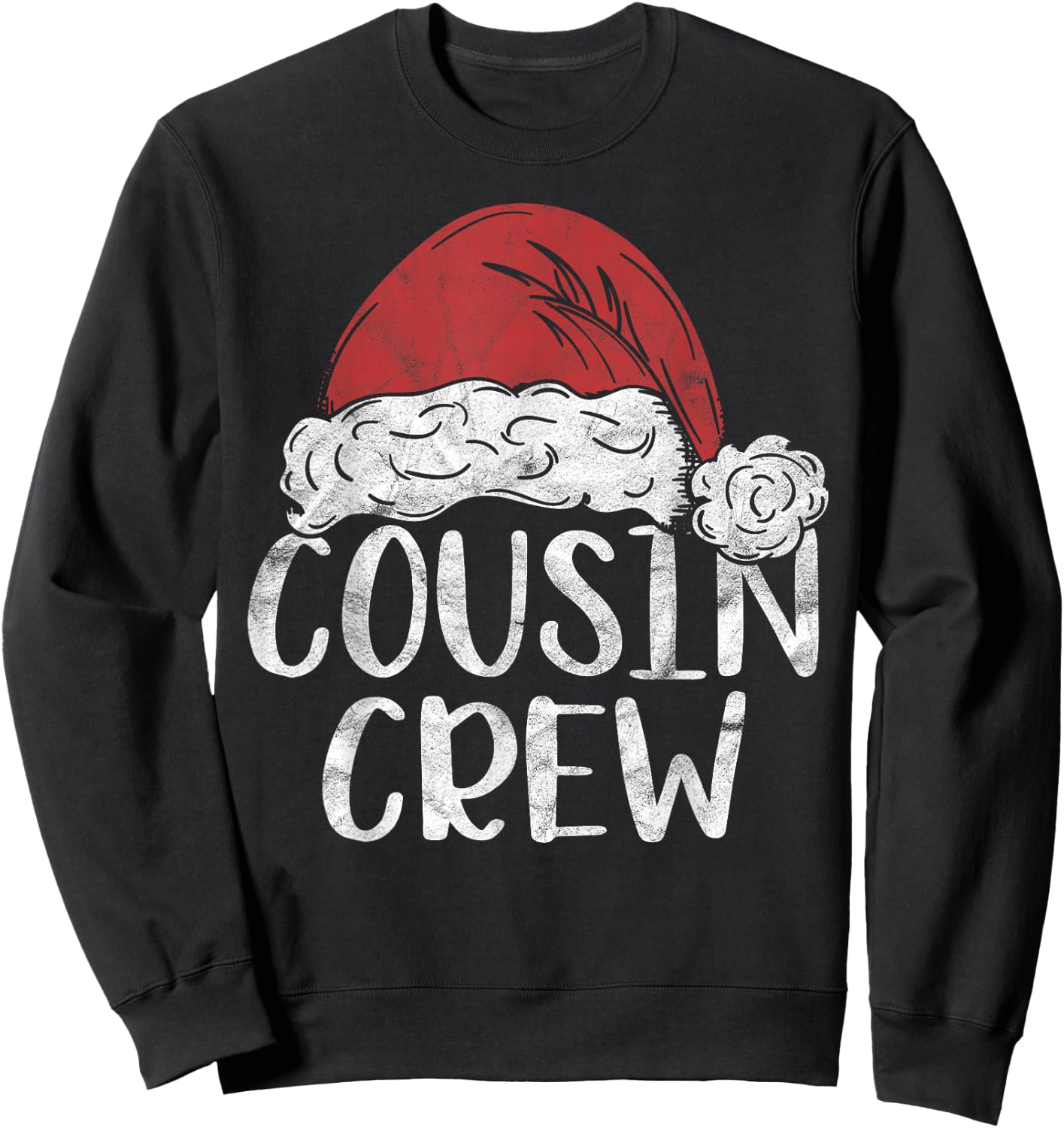 Cousin Crew Christmas Costume Gift Matching Family Xmas Sweatshirt - Sweatshirt | Black