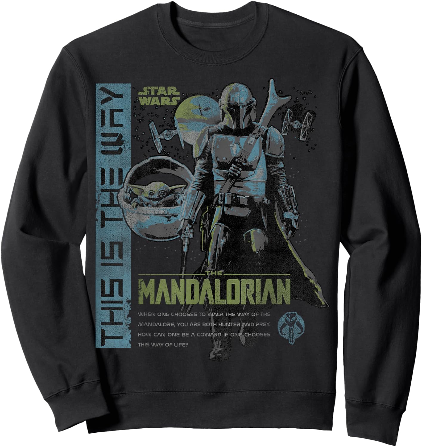 Star Wars The Mandalorian This Is The Way Collage Sweatshirt - Sweatshirt | Black
