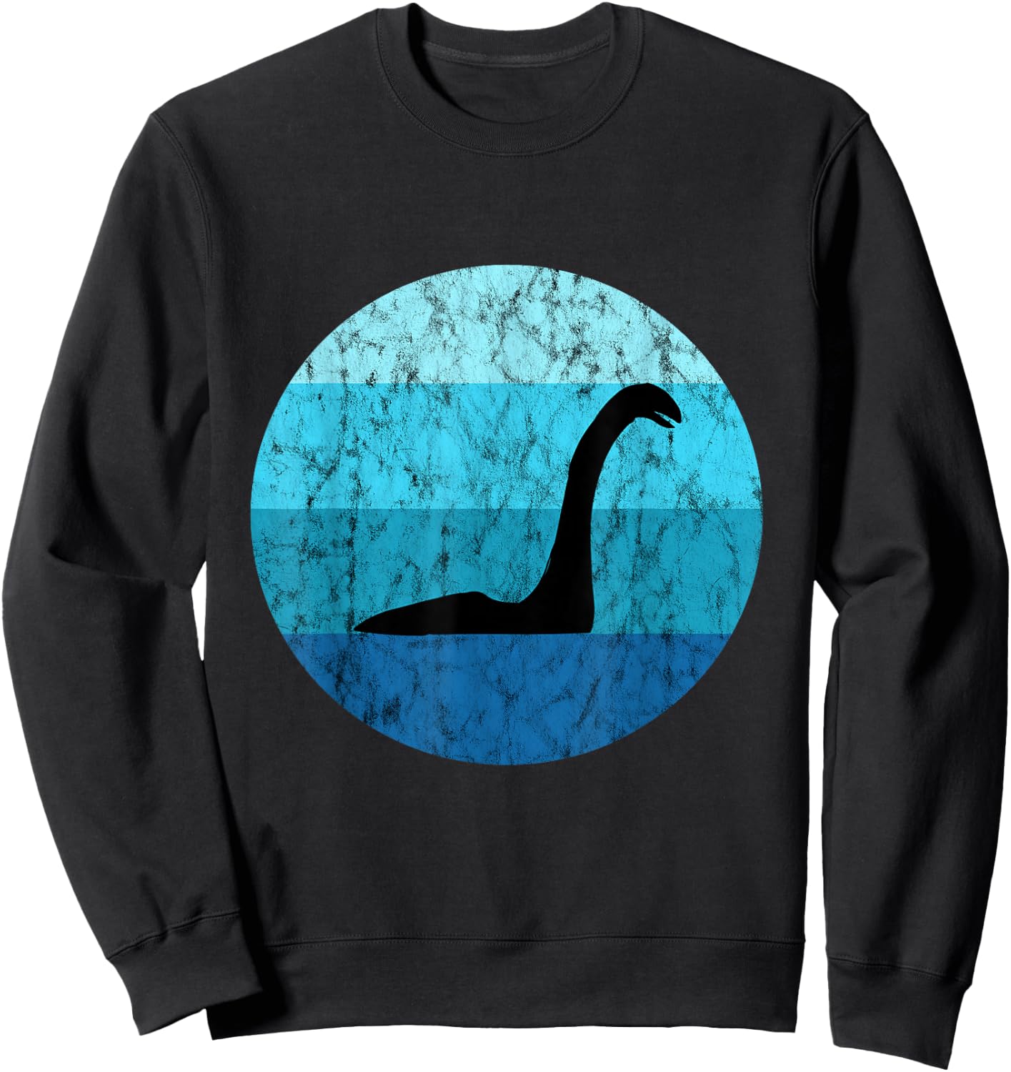 Nessie Retro Vintage Ocean Scotland Loch Ness Lake Monster Sweatshirt - Sweatshirt | Black