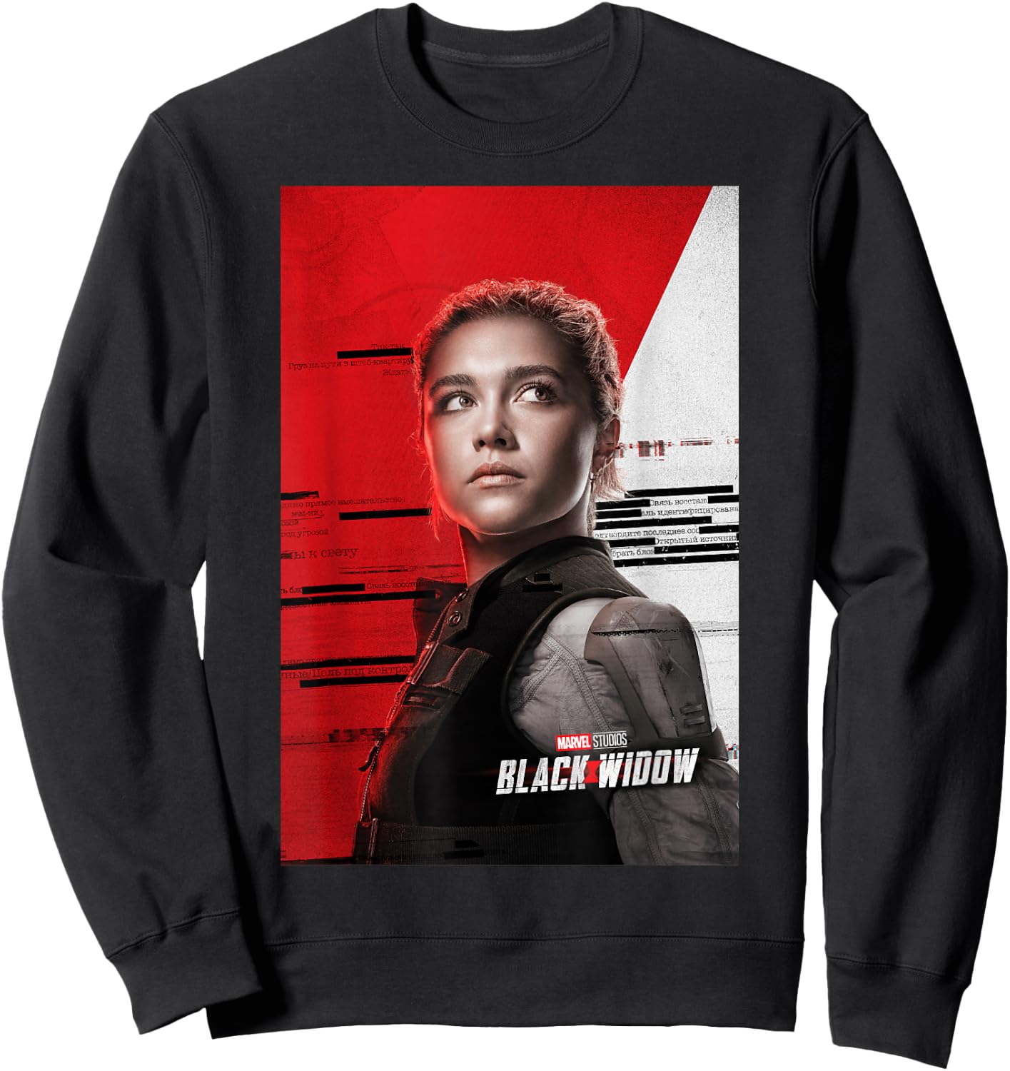 Marvel Black Widow Yelena Belova Character Poster Sweatshirt - Sweatshirt | Black