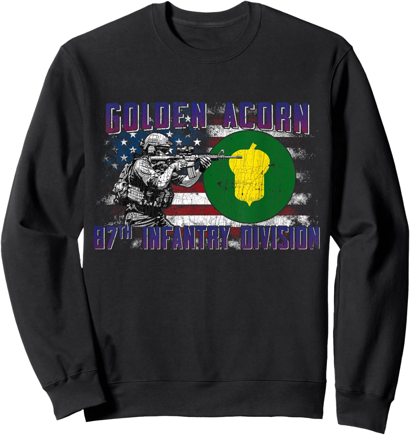 87th Infantry Division 87th ID Golden Acorn Division Gifts Sweatshirt - Sweatshirt | Black