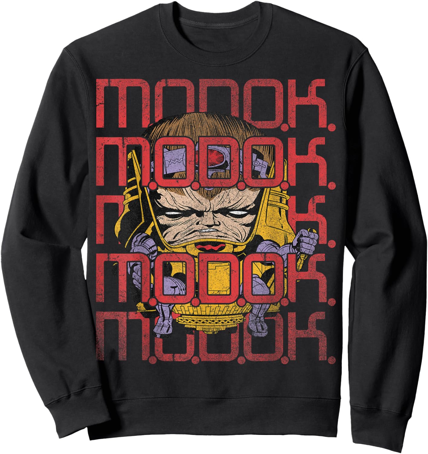Marvel MODOK Text Stack Portrait Sweatshirt - Sweatshirt | Black