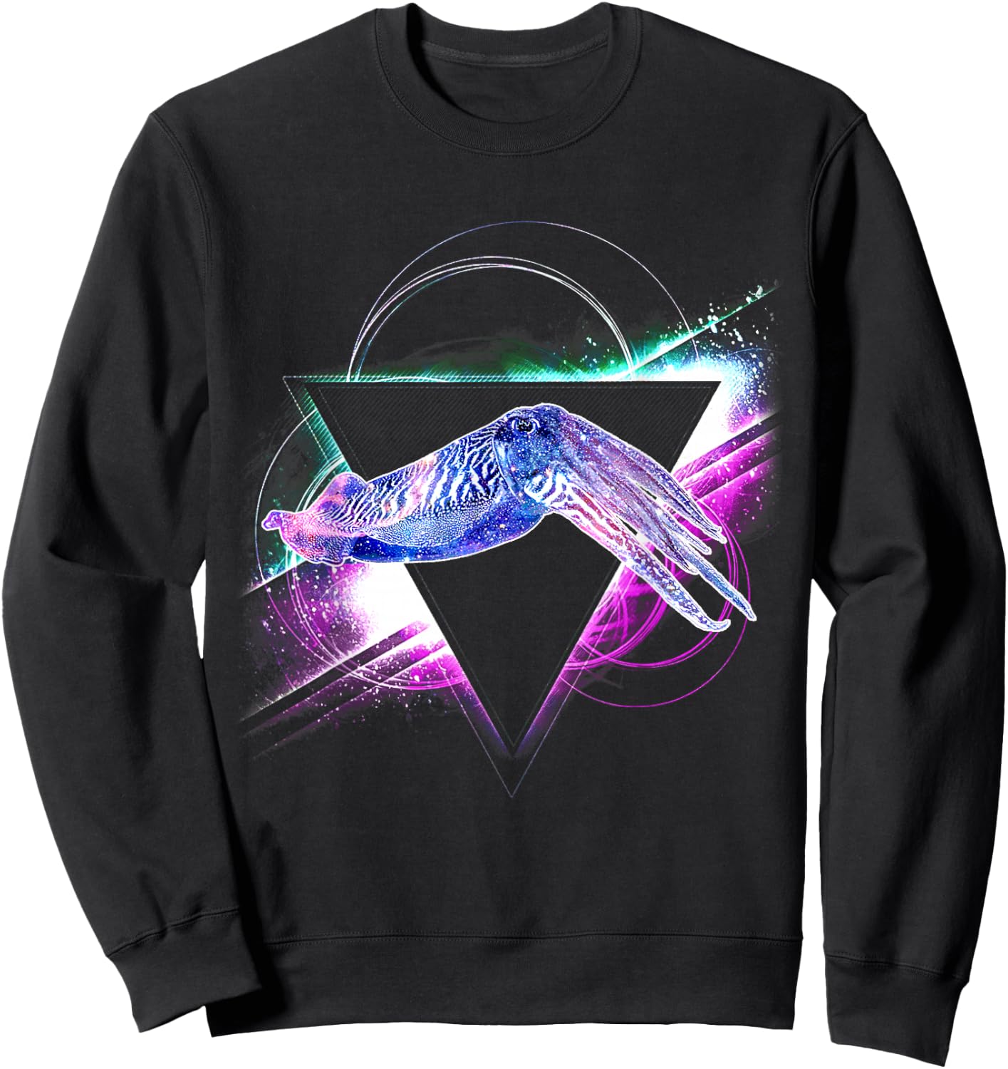 Aesthetic Galaxy Cuttlefish Sweatshirt - Sweatshirt | Black