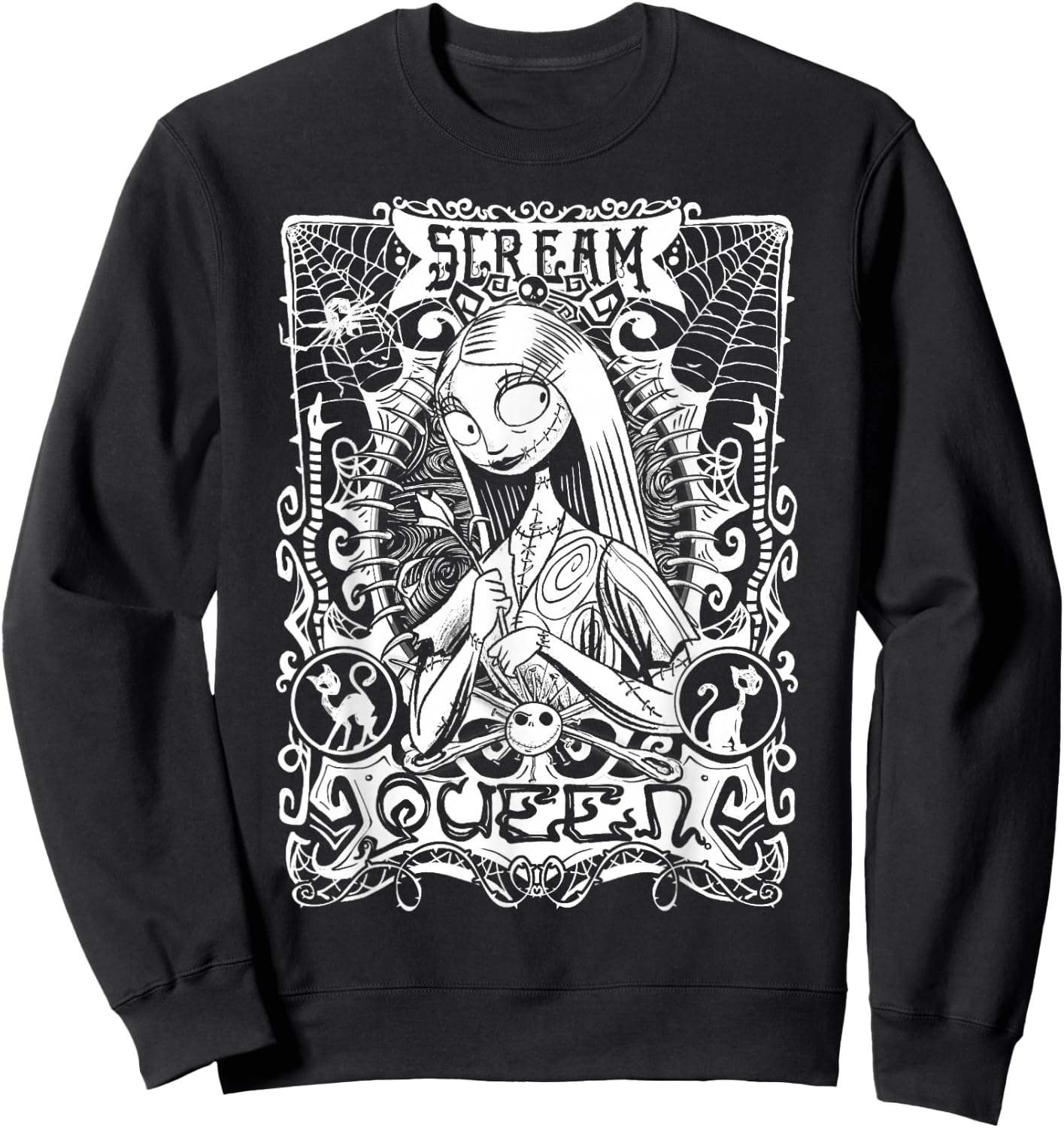 Disney The Nightmare Before Christmas Sally Portrait Sweatshirt - Sweatshirt | Black