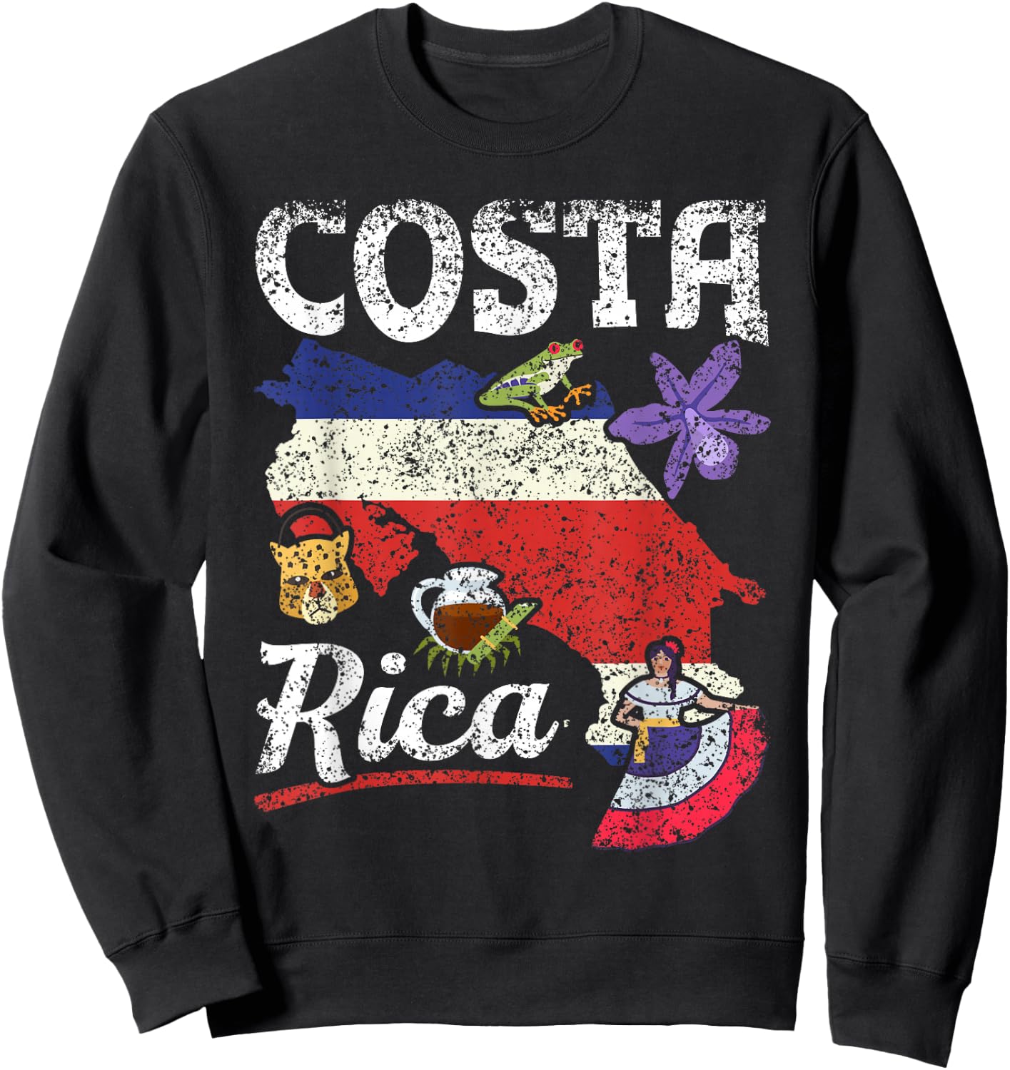 Costa Rica Holidays Costa Rican Travel Costa Rica Sweatshirt - Sweatshirt | Black