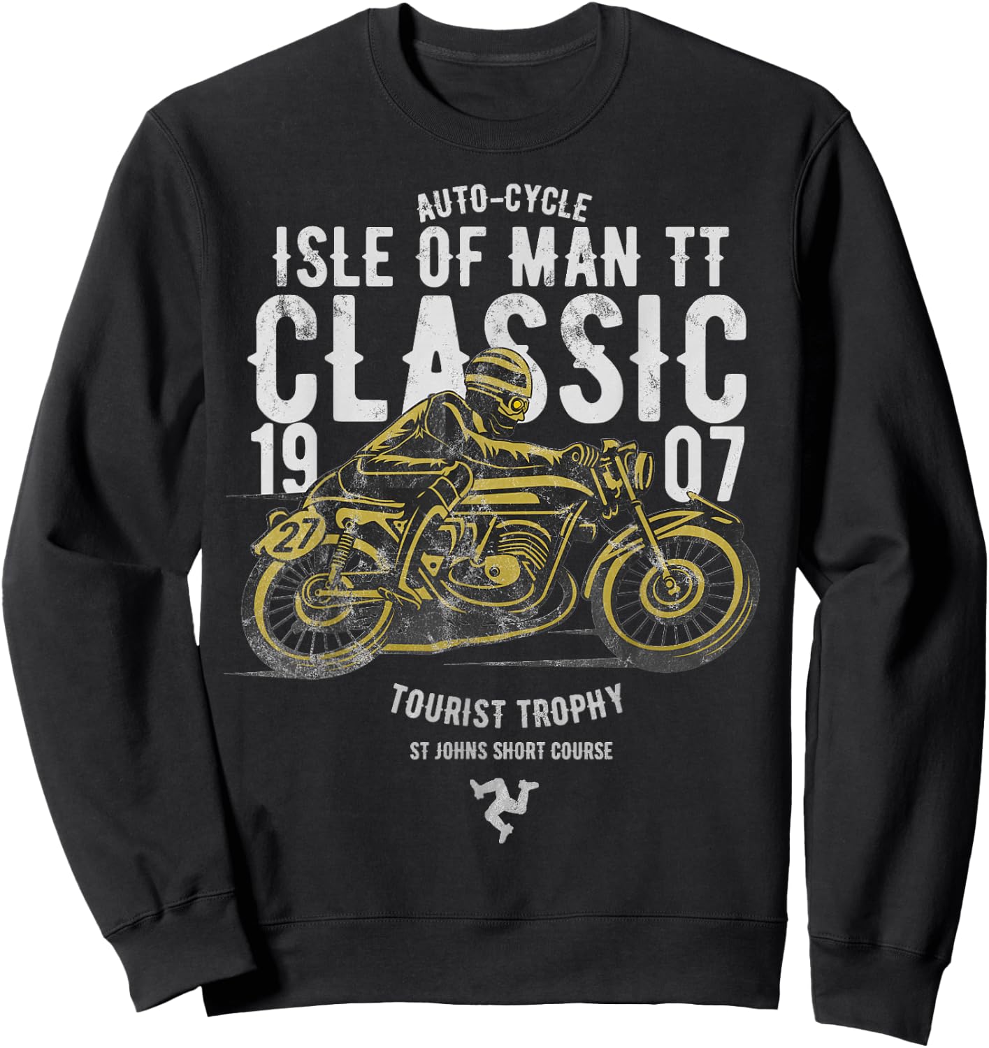 Isle Of Man TT Races Manx Classic Grand Prix Road Racing Sweatshirt - Sweatshirt | Black