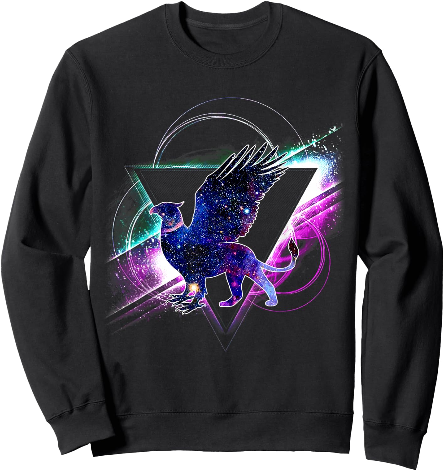 Aesthetic Galaxy Griffin Sweatshirt - Sweatshirt | Black