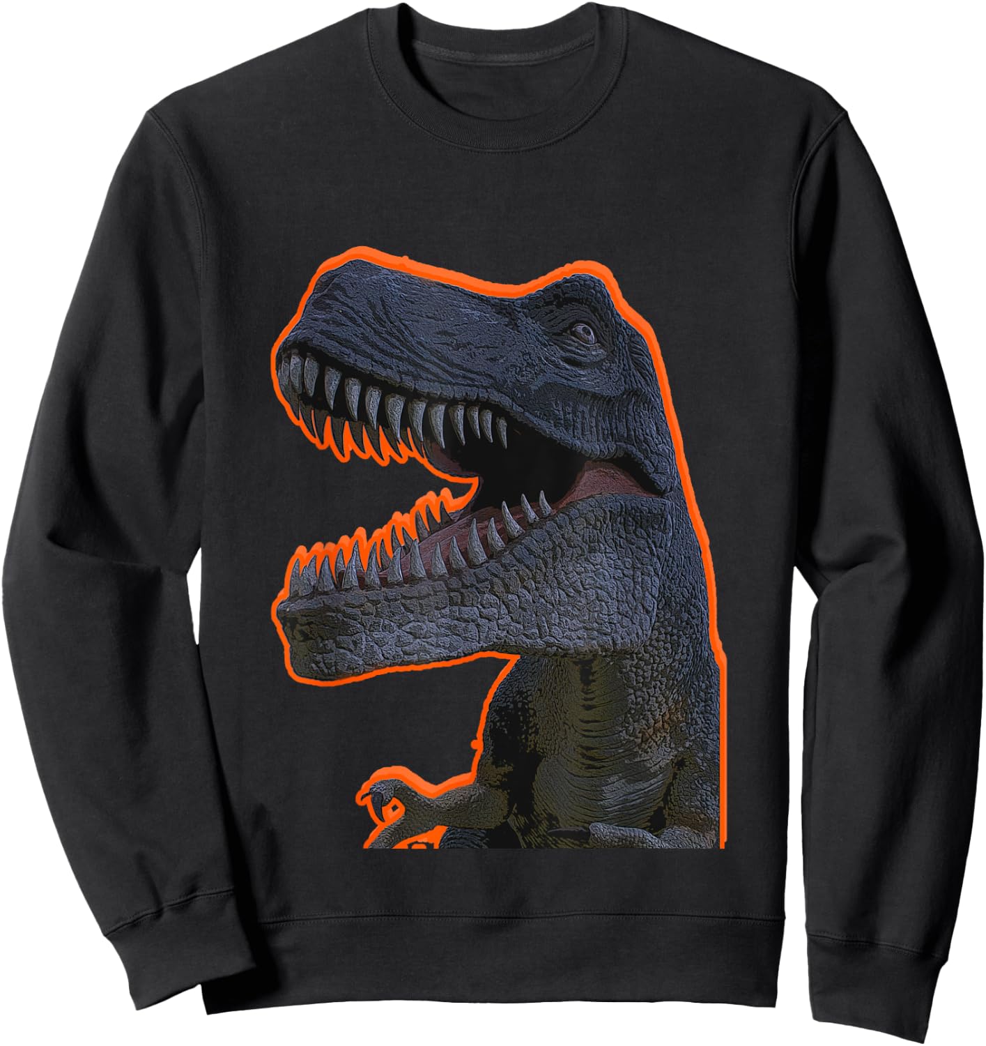Glowing Orange T-Rex trex T rex Tyrannosaurus Rex Sweatshirt - Sweatshirt | Black