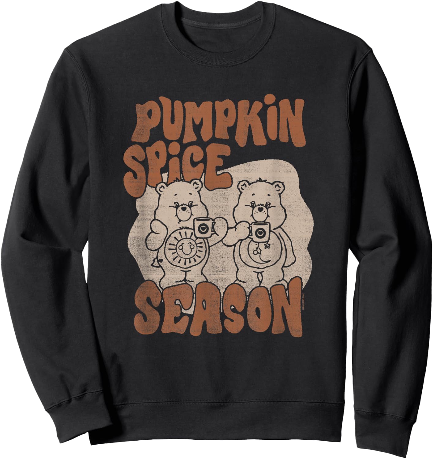Care Bears Thanksgiving Vintage Pumpkin Spice Season Duo Sweatshirt - Sweatshirt | Black