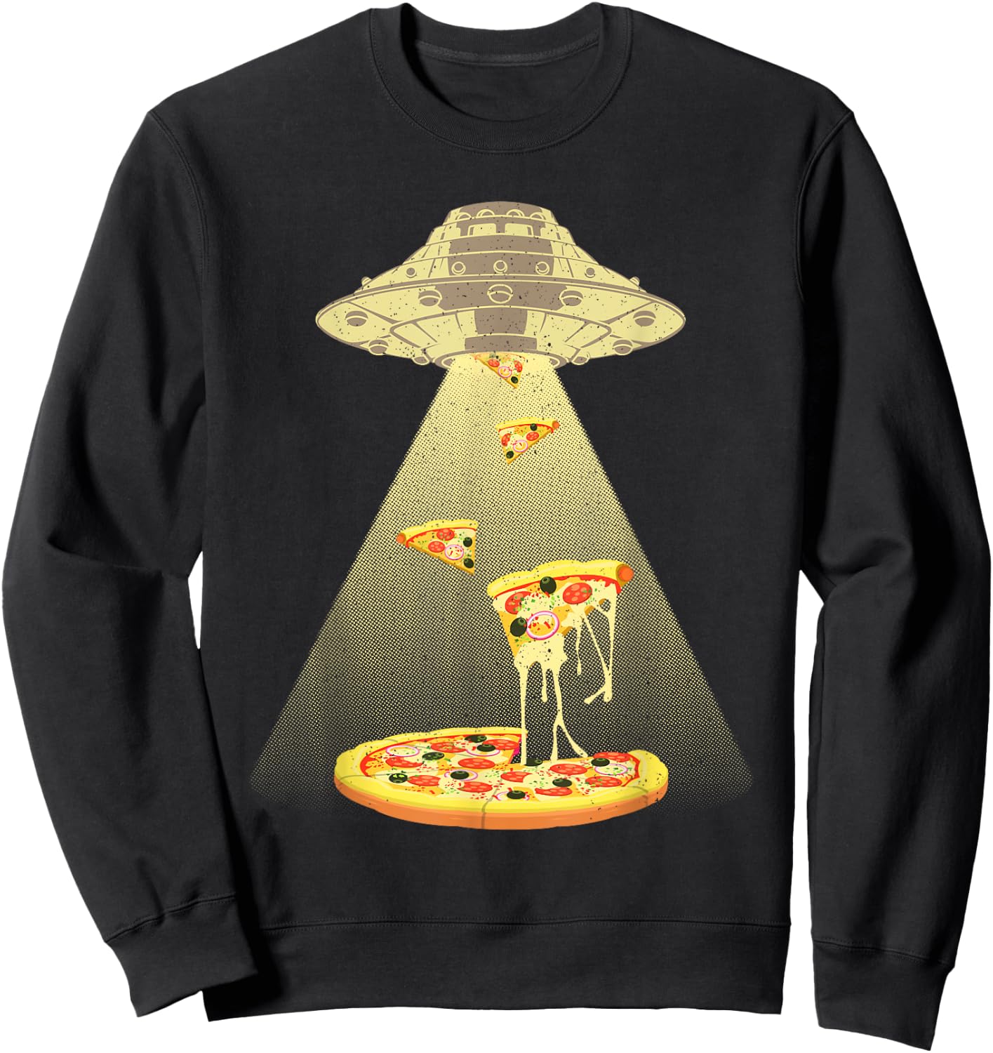 Cool Pizza Art Women Kids Italian Food Pizza Lover Sweatshirt - Sweatshirt | Black