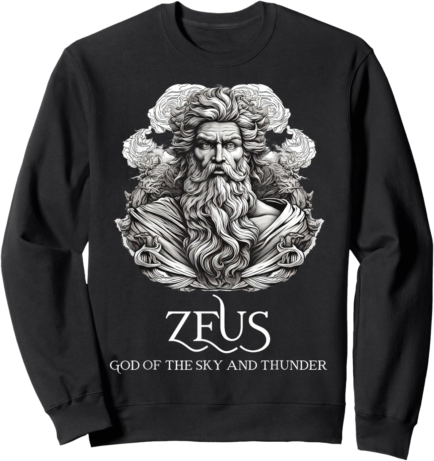 Zeus God of the The Sky & Thunder Greek Mythology Philosophy Sweatshirt - Sweatshirt | Black