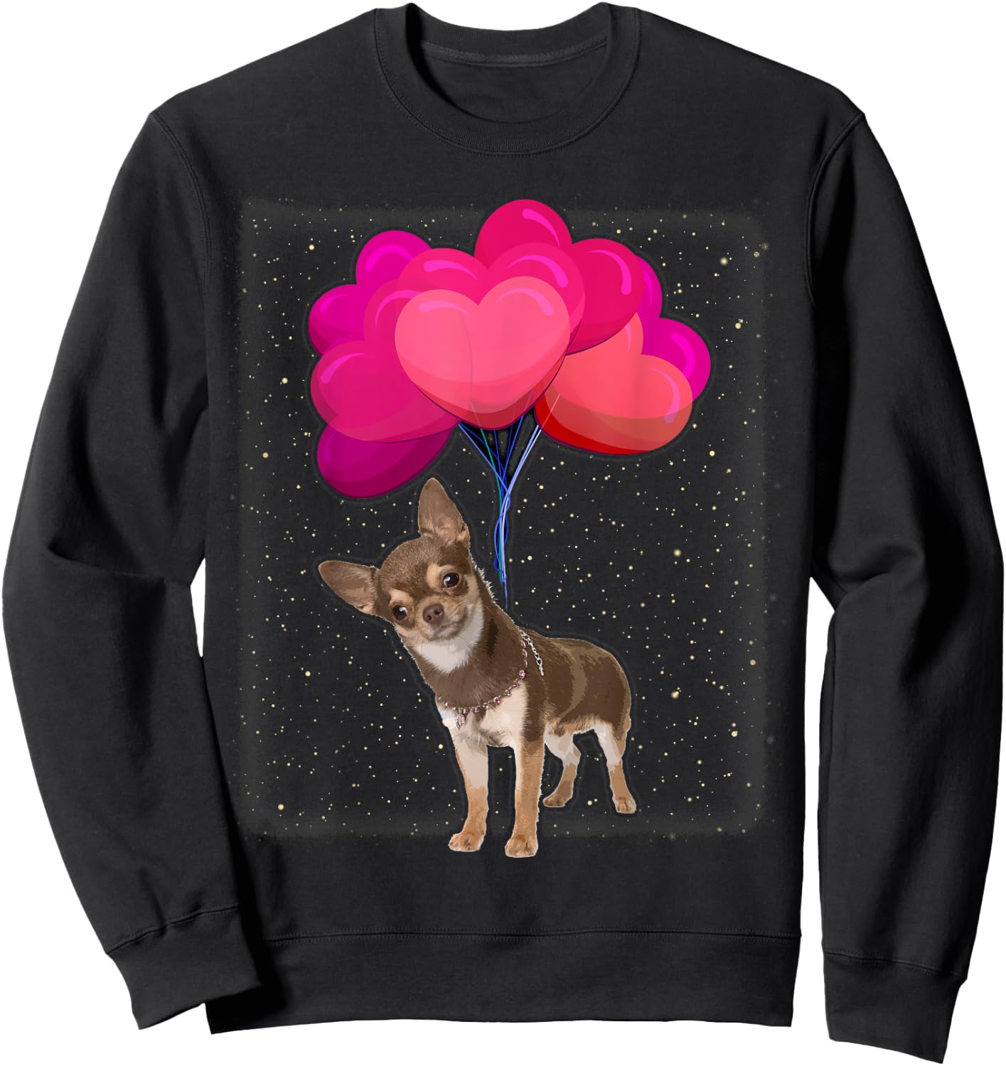 Dog Love Women Girls Kids Chihuahua Sweatshirt - Sweatshirt | Black