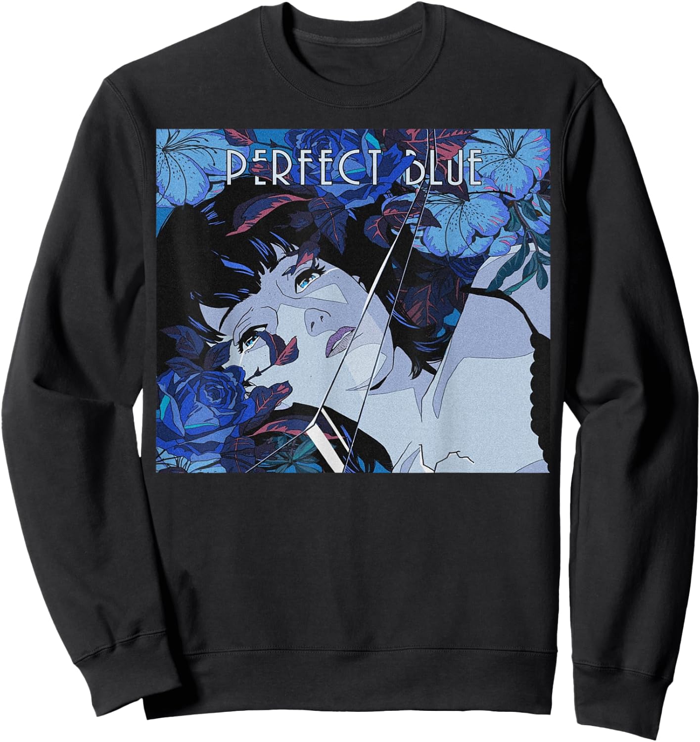 Japanese Anime Girl Perfect Blue Small Sweatshirt - Sweatshirt | Black