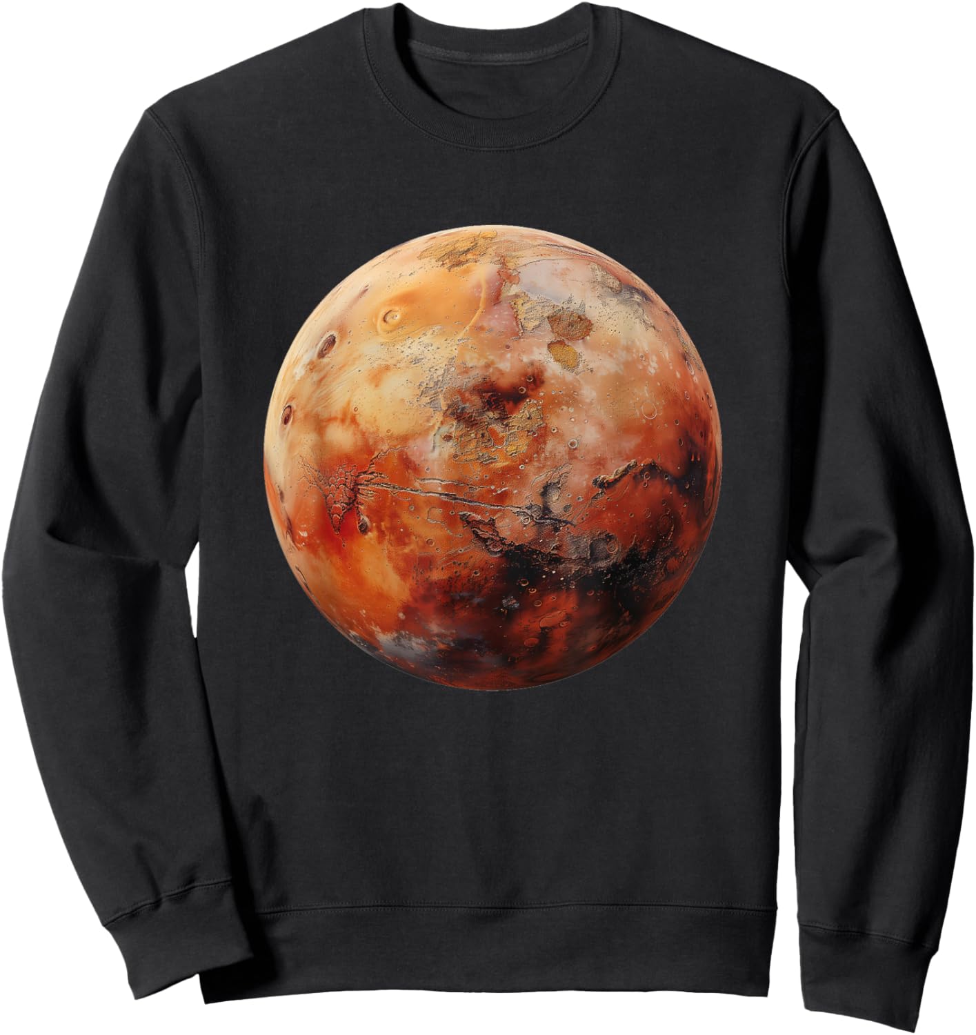 Mars Graphic Space Science Sweatshirt - Sweatshirt | Black