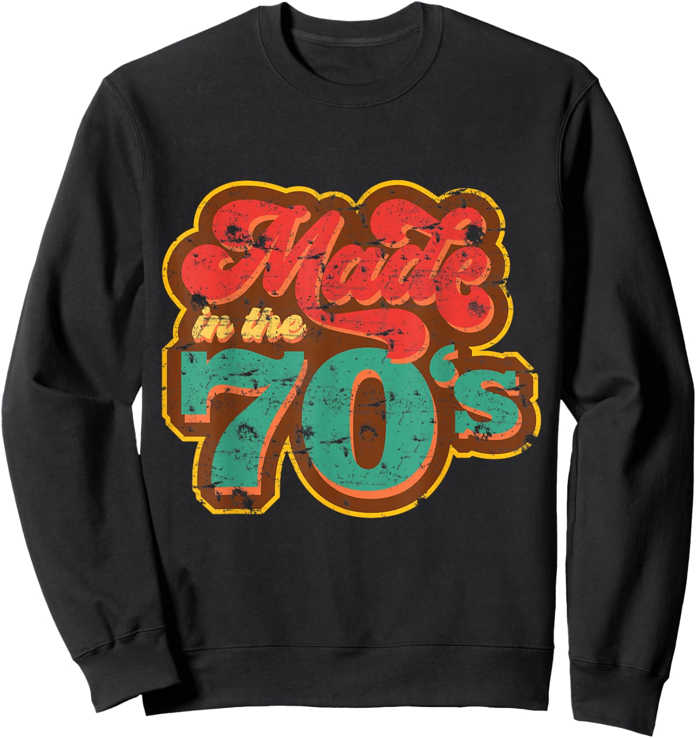 Made in the 70s | Retro Vintage 70s Style Sweatshirt - Sweatshirt | Black