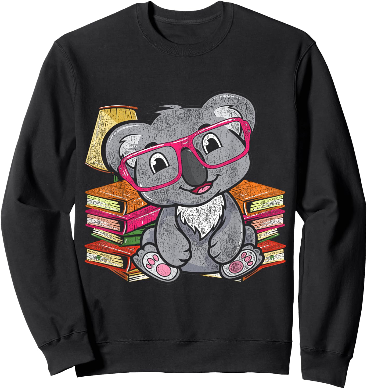 Cute Koala Bear Book Reading Koala Sweatshirt - Sweatshirt | Black