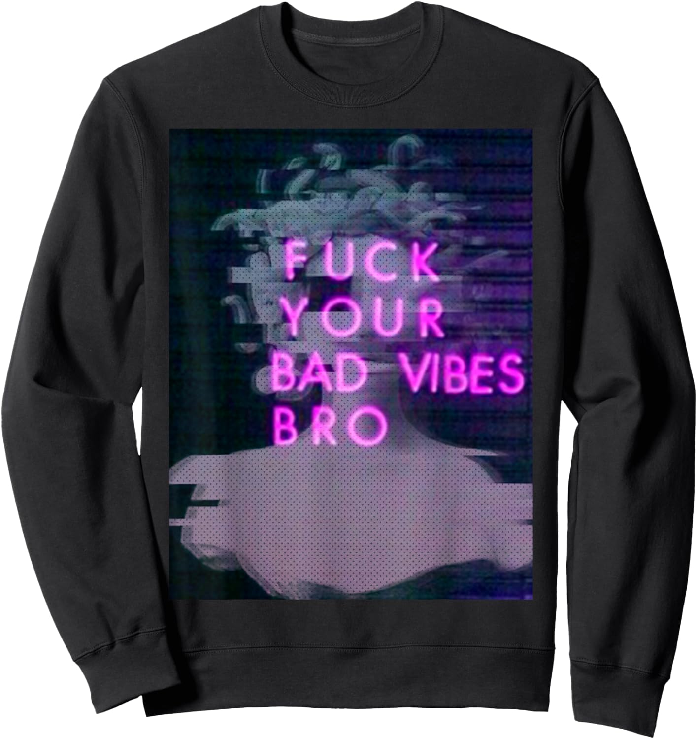 Aesthetic Vaporwave Japanese Futurism Anime Retro Hentai Sweatshirt - Sweatshirt | Black