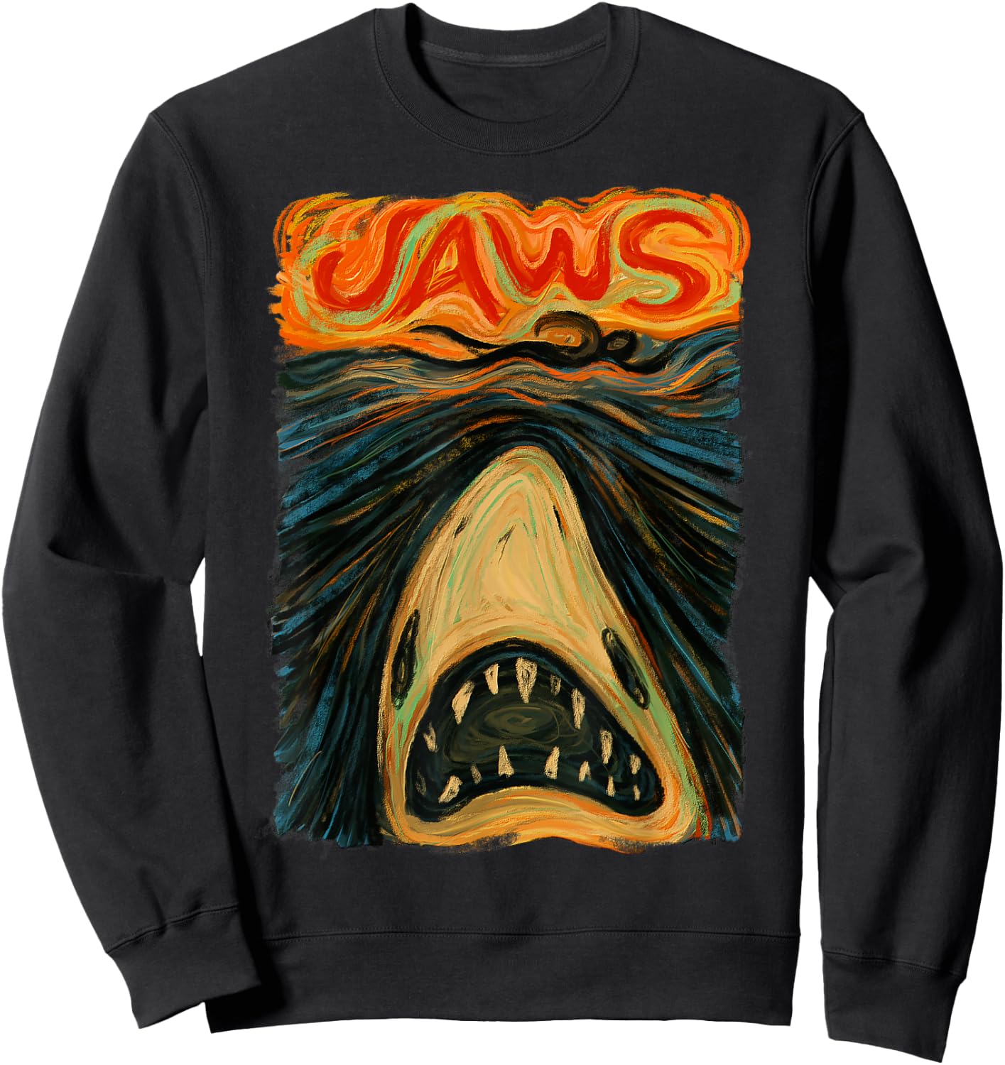 Jaws Scream Portrait Sweatshirt - Sweatshirt | Black