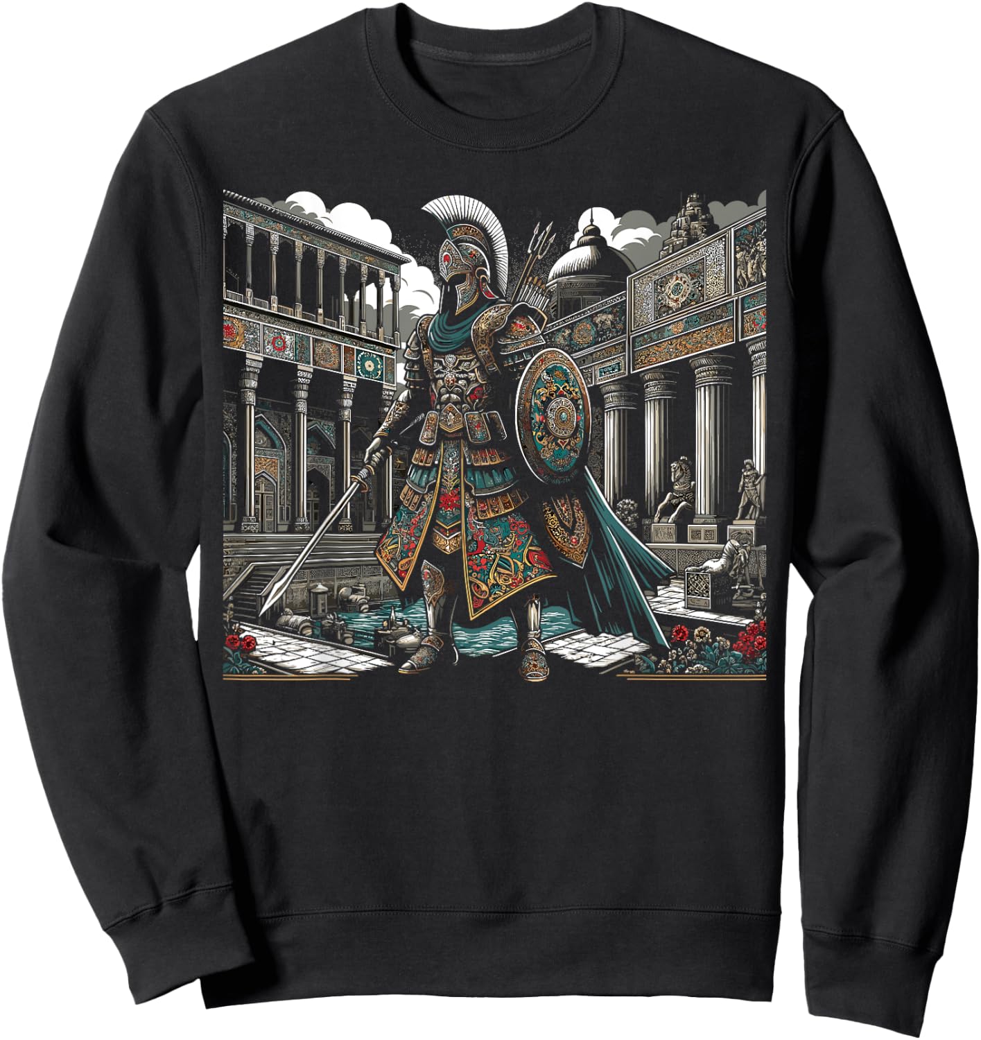 Persian Immortal Achaemenid Empire Persian Warrior Sweatshirt - Sweatshirt | Black