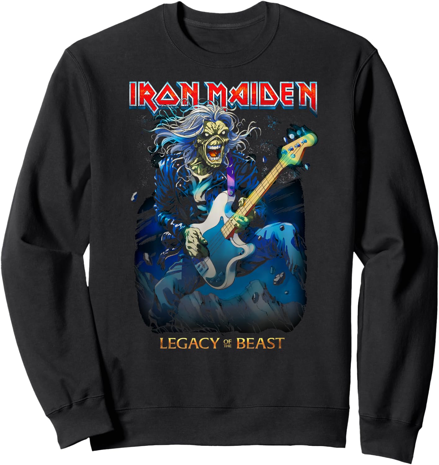 Iron Maiden - Eddie On Bass Small Sweatshirt - Sweatshirt | Black