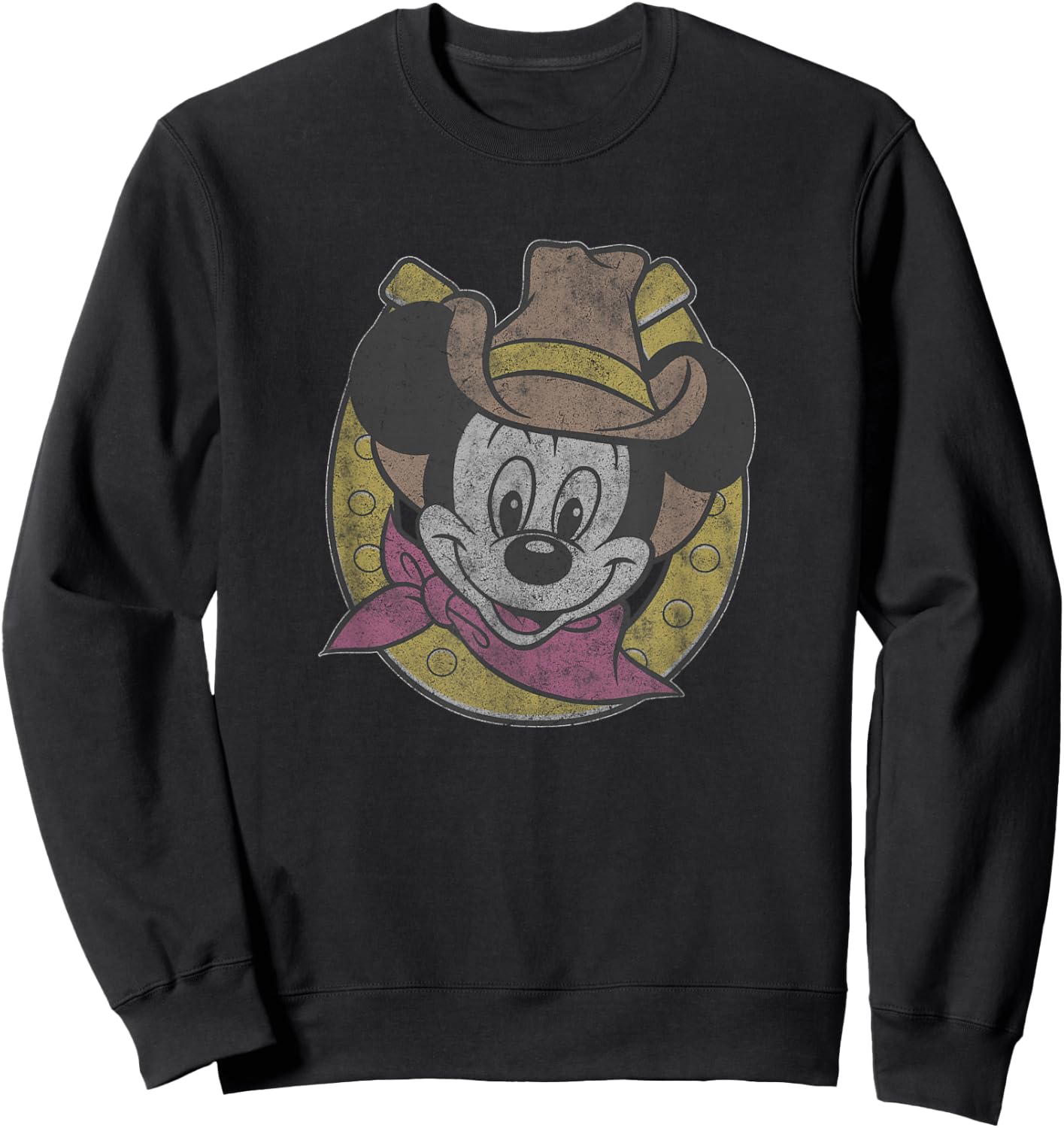 Disney Mickey Cowboy Classic Horseshoe Hat Sweatshirt - Sweatshirt | Black