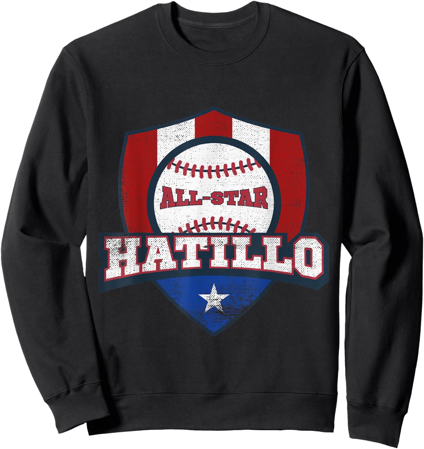 Hatillo Puerto Rico Camisa Puerto Rican World PR Baseball Sweatshirt - Sweatshirt | Black