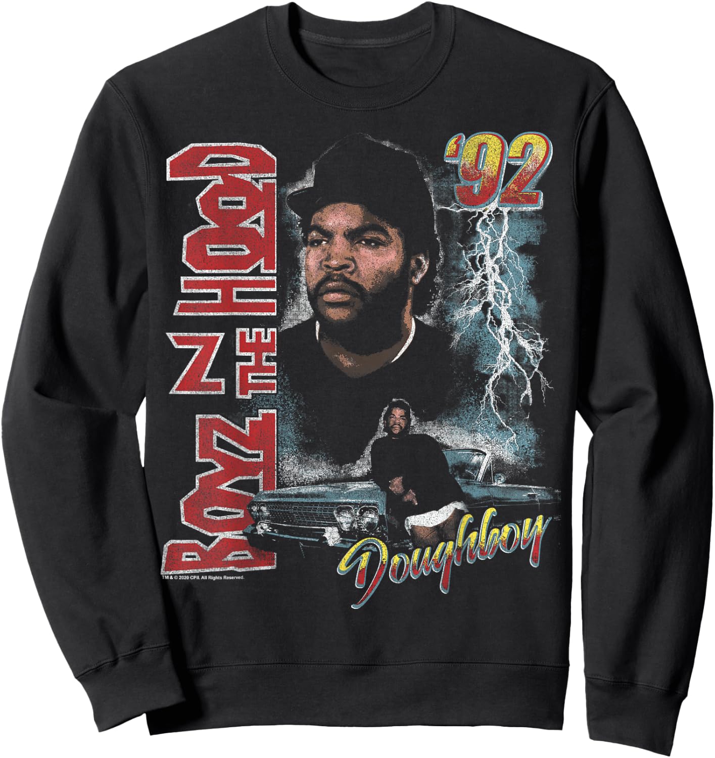 Boyz in The Hood Doughboy Poster Short Sleeve Sweatshirt - Sweatshirt | Black