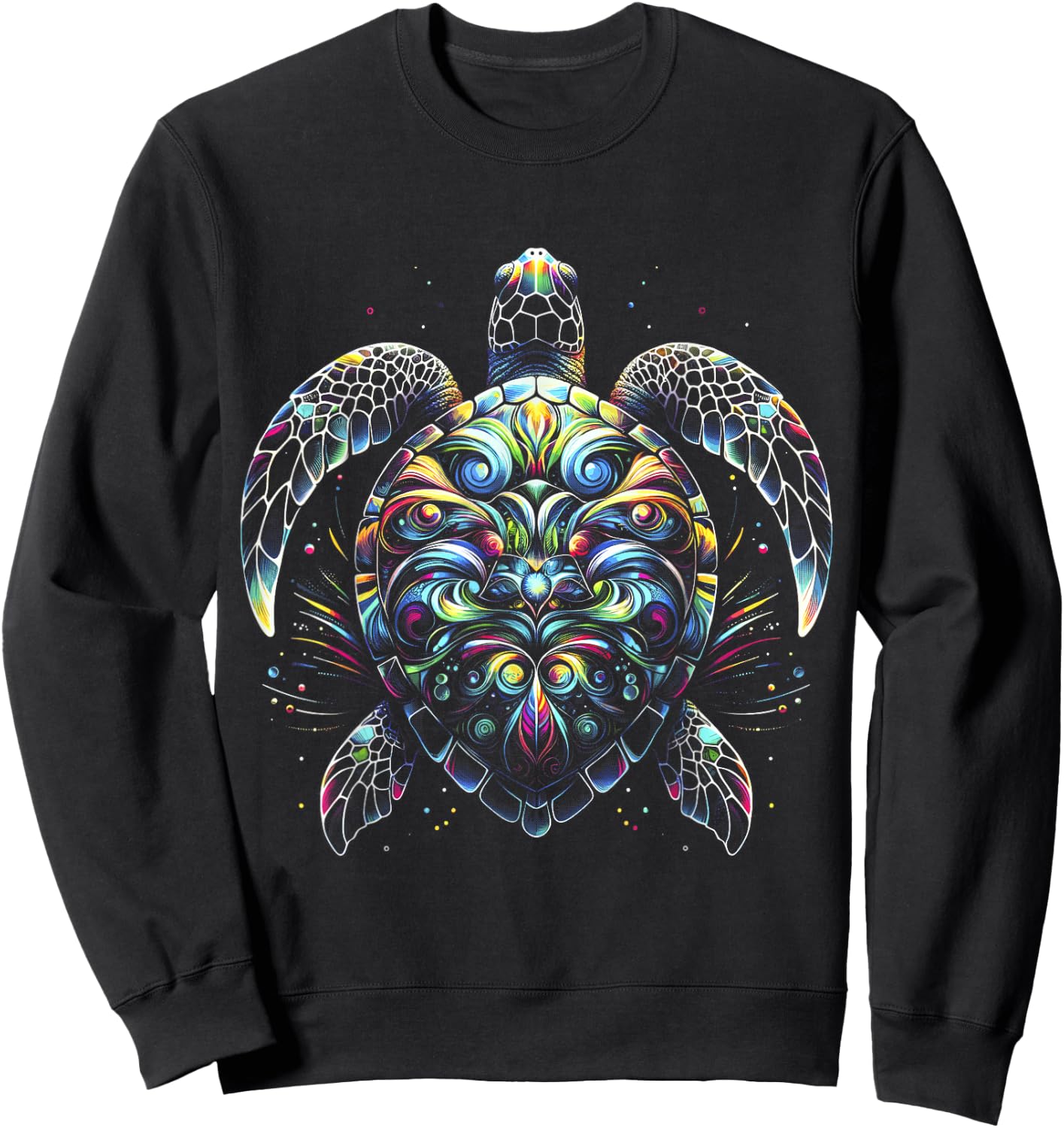 Sea Turtle Beach Lover Ocean Animal Graphic Novelty Sweatshirt - Sweatshirt | Black