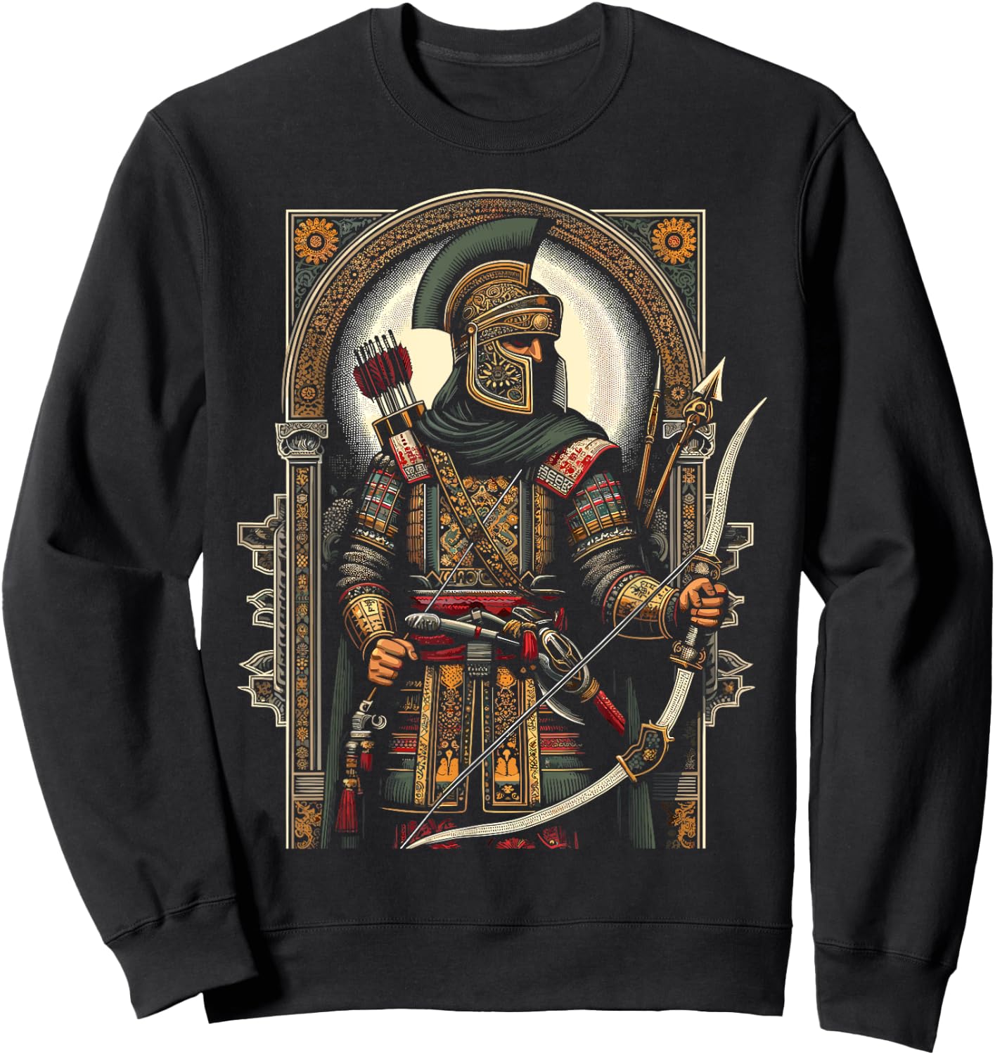 Persian Immortal Achaemenid Empire Persian Warrior Sweatshirt - Sweatshirt | Black