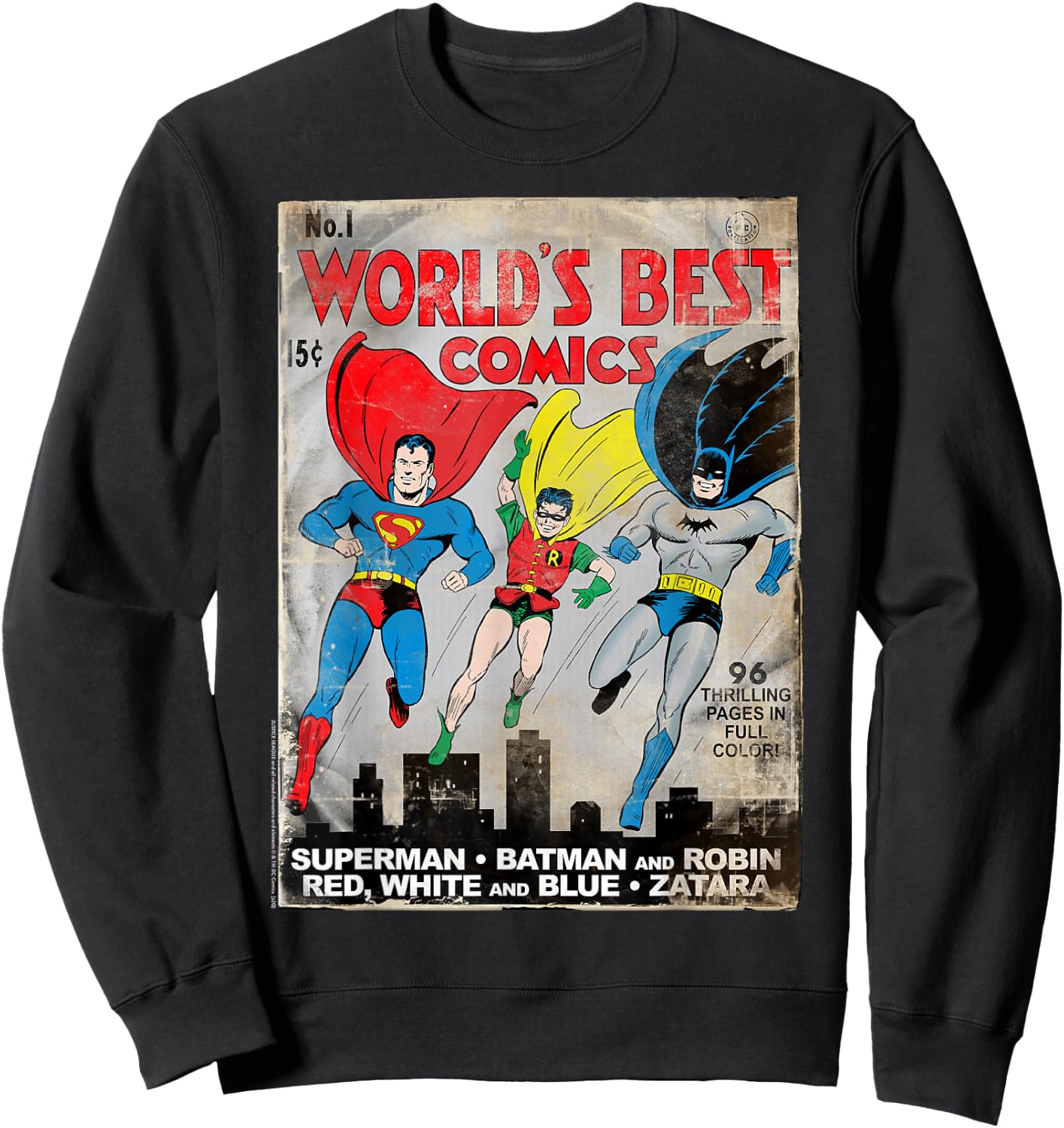 DC Comics Worlds Best Comics #1 Cover Sweatshirt - Sweatshirt | Black