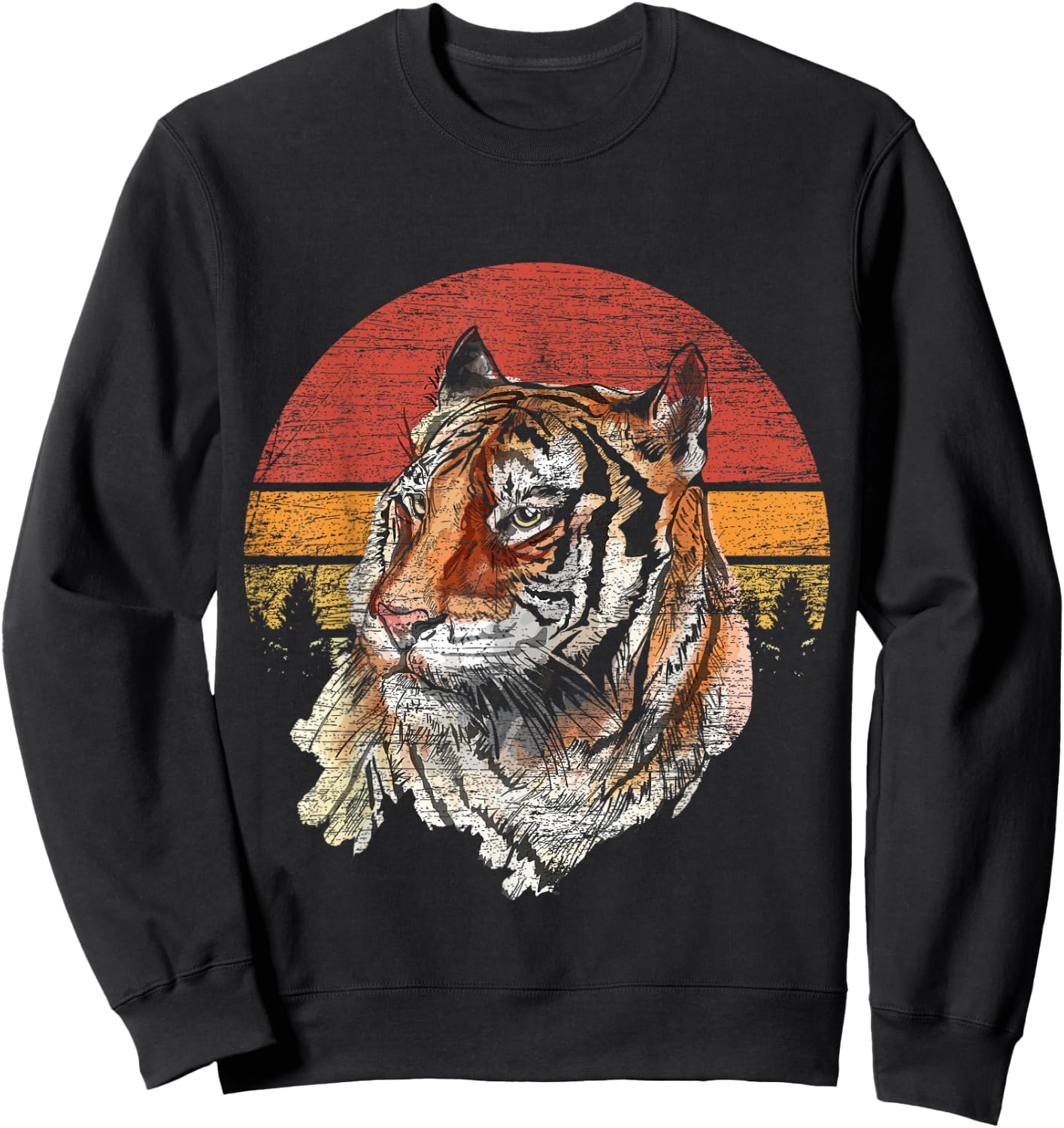 Retro Tiger Sweatshirt - Sweatshirt | Black