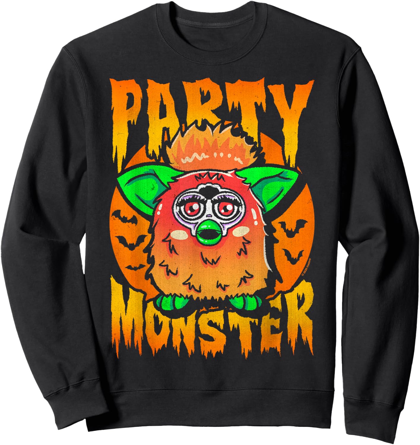 Furby Halloween Party Monster Vintage Scary Cute Poster Sweatshirt - Sweatshirt | Black