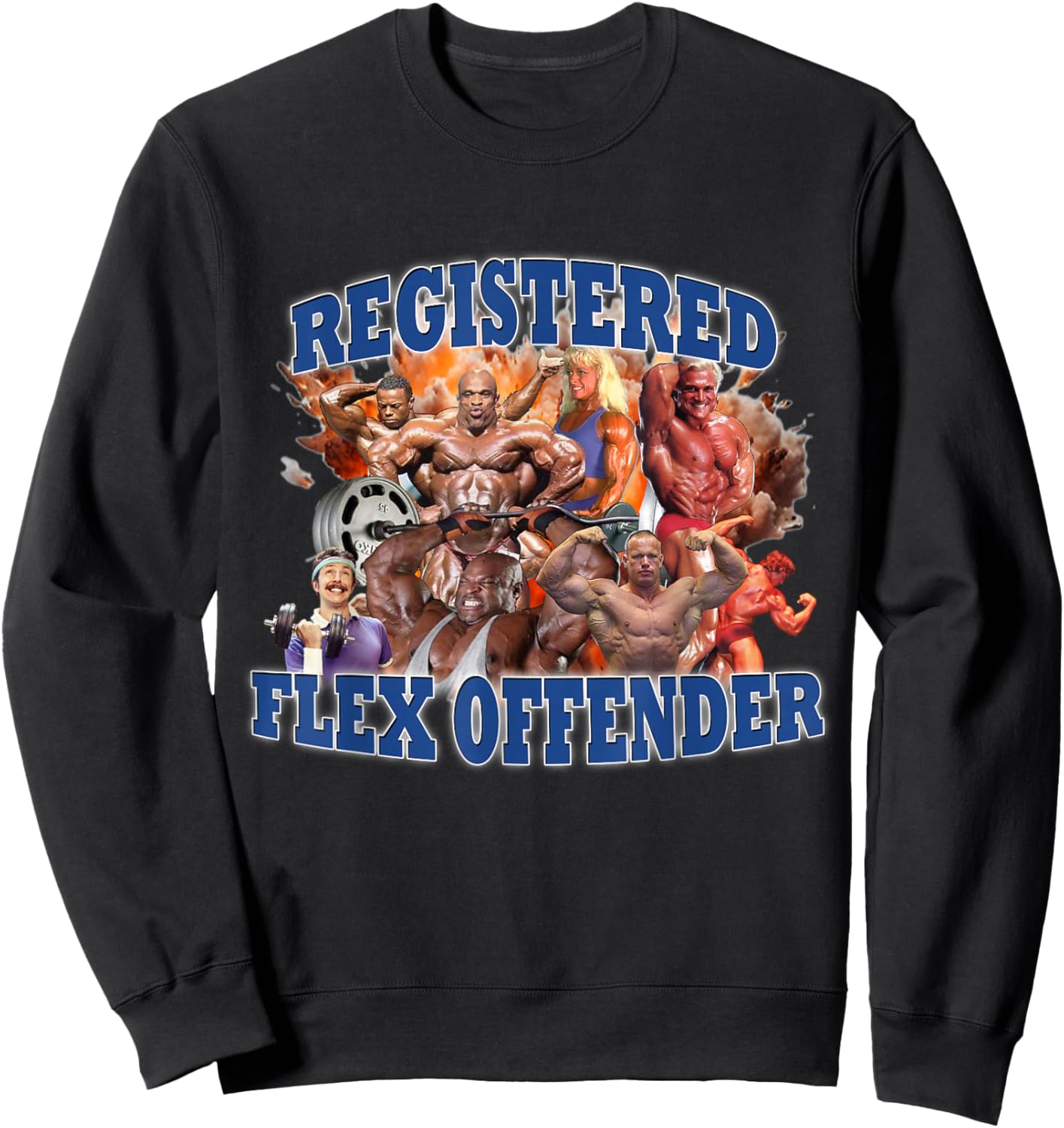 Dench Men's Modern Humorous Party Style Black Flex Offender Sweatshirt - Sweatshirt | Black