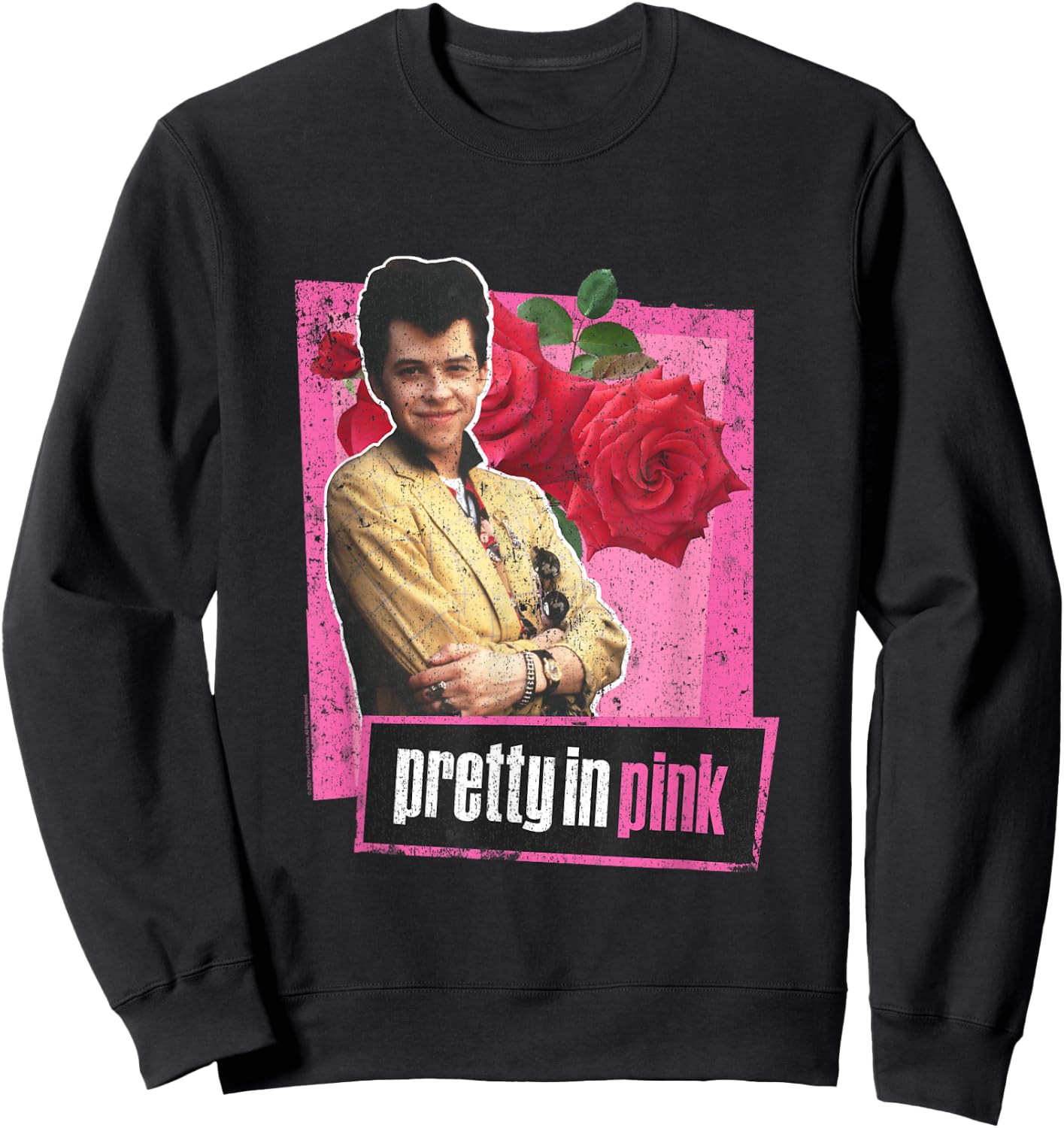 Pretty in Pink Duckie Rose Sweatshirt - Sweatshirt | Black