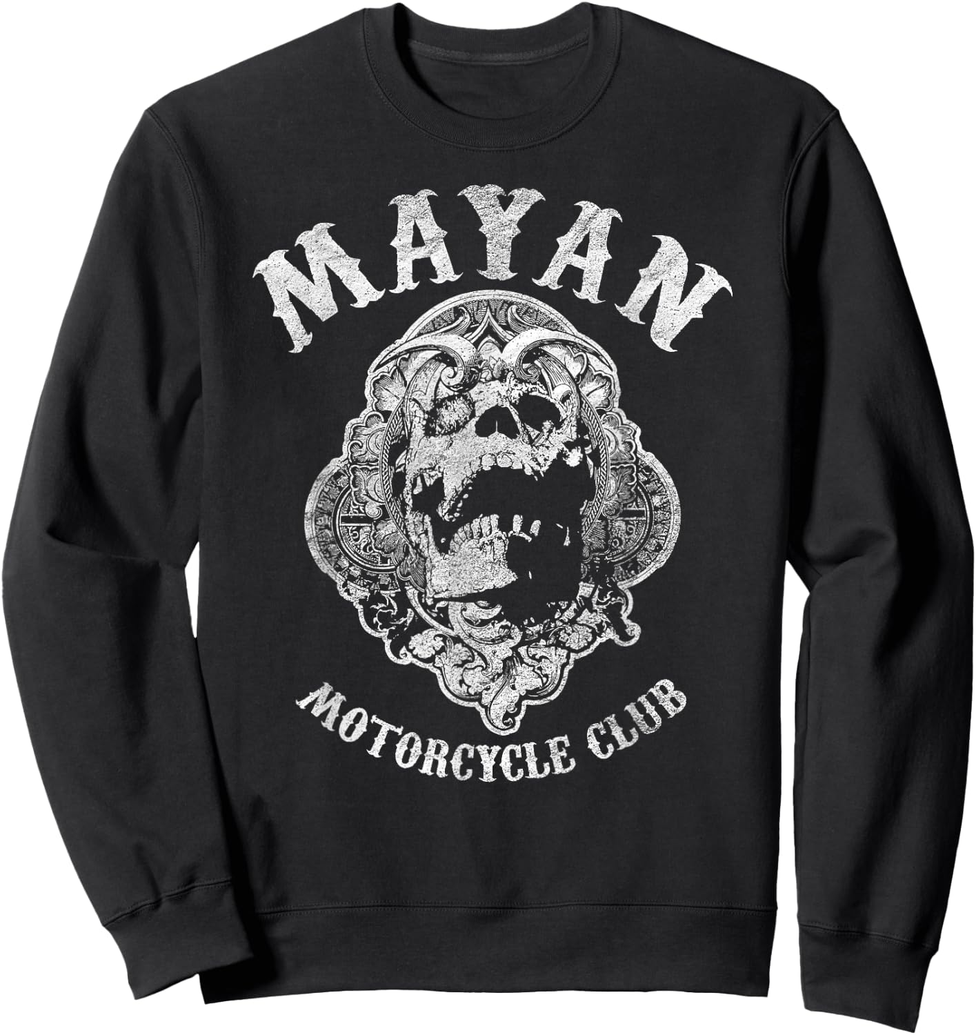Mayan Motorcycle Vintage - Skull Anarchy Sweatshirt - Sweatshirt | Black