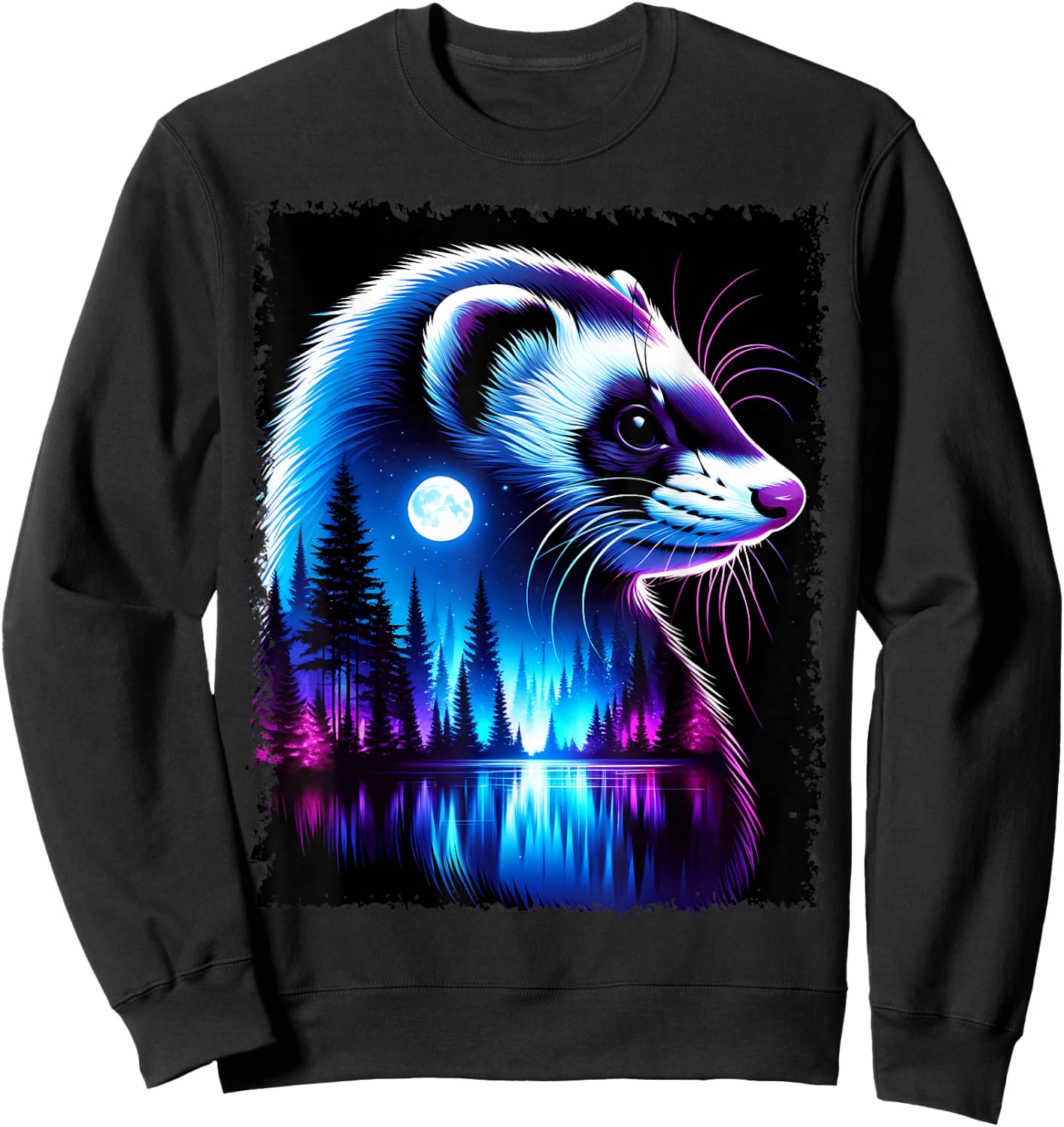 Spirit Animal Ferret Men Women Kids Christmas Sweatshirt - Sweatshirt | Black