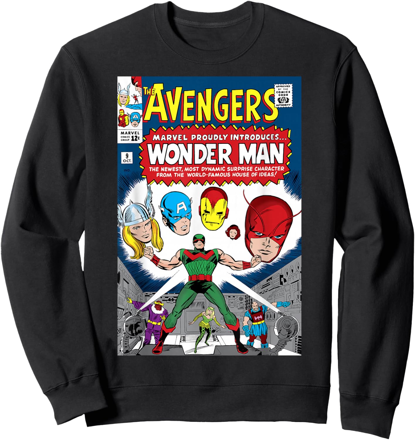 Marvel Avengers Presenting Wonder Man Comic Cover Sweatshirt - Sweatshirt | Black
