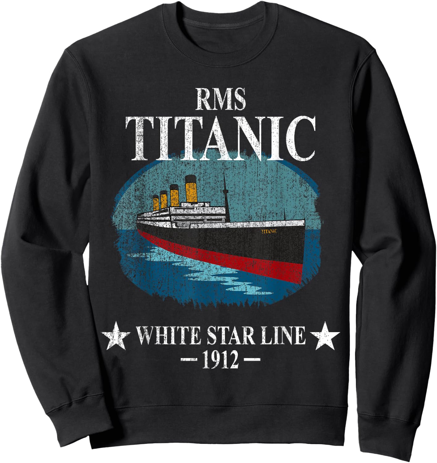 RMS TITANIC White Star Line Cruise Ship 1912 Boys Girls Kids Sweatshirt - Sweatshirt | Black