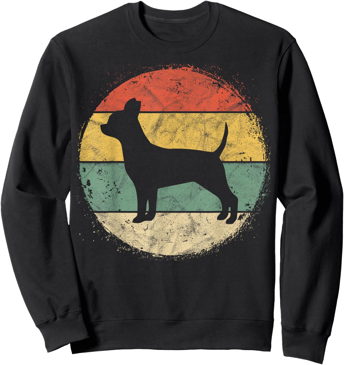 Circular Retro Chihuahua Owner Gift Chi-chi Parents Dog Mom Men Women Girls Kids Sweatshirt - Sweatshirt | Black