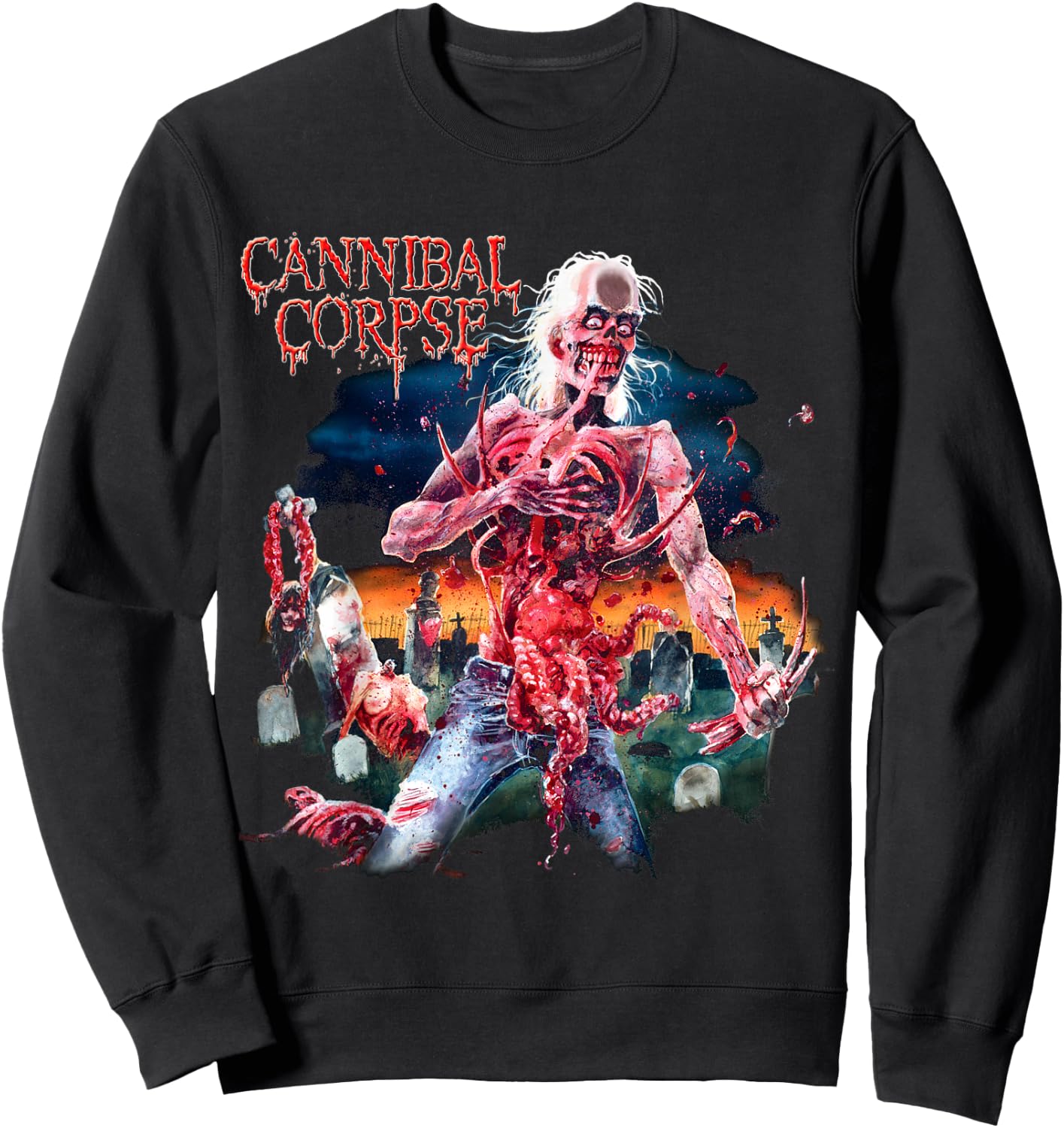 Cannibal Corpse - Official Merchandise - Eaten Back to Life Sweatshirt - Sweatshirt | Black
