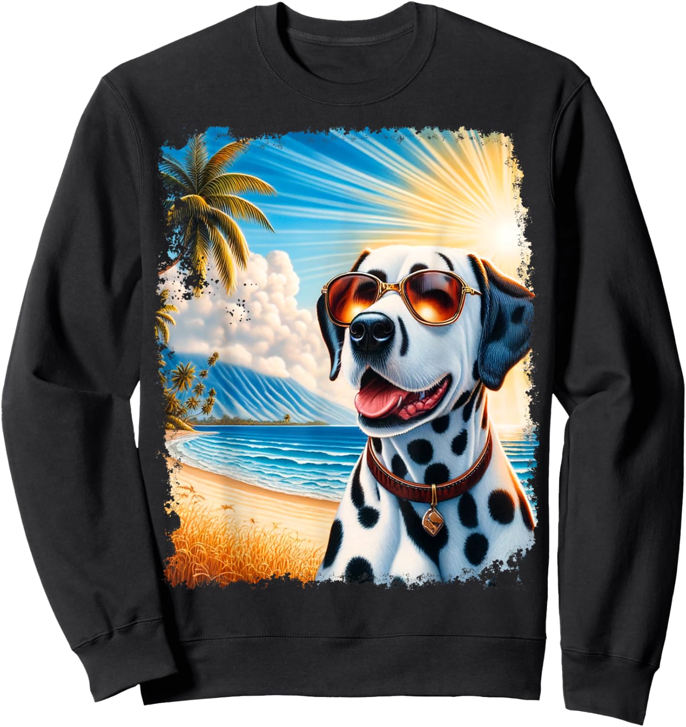 Dalmatian Hawaiian Sweatshirt - Sweatshirt | Black