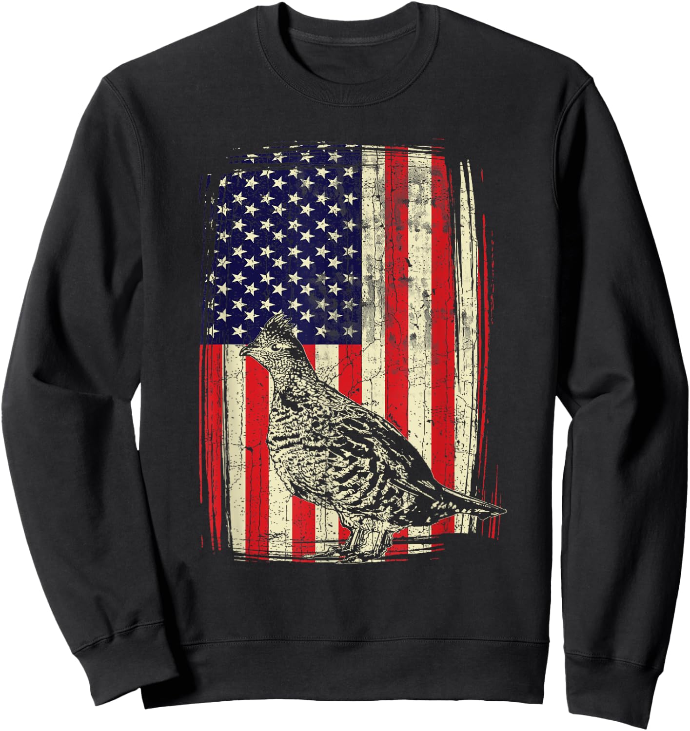 American Ruffed Grouse Bird Hunting Gift Bird Watch Hunter Sweatshirt - Sweatshirt | Black