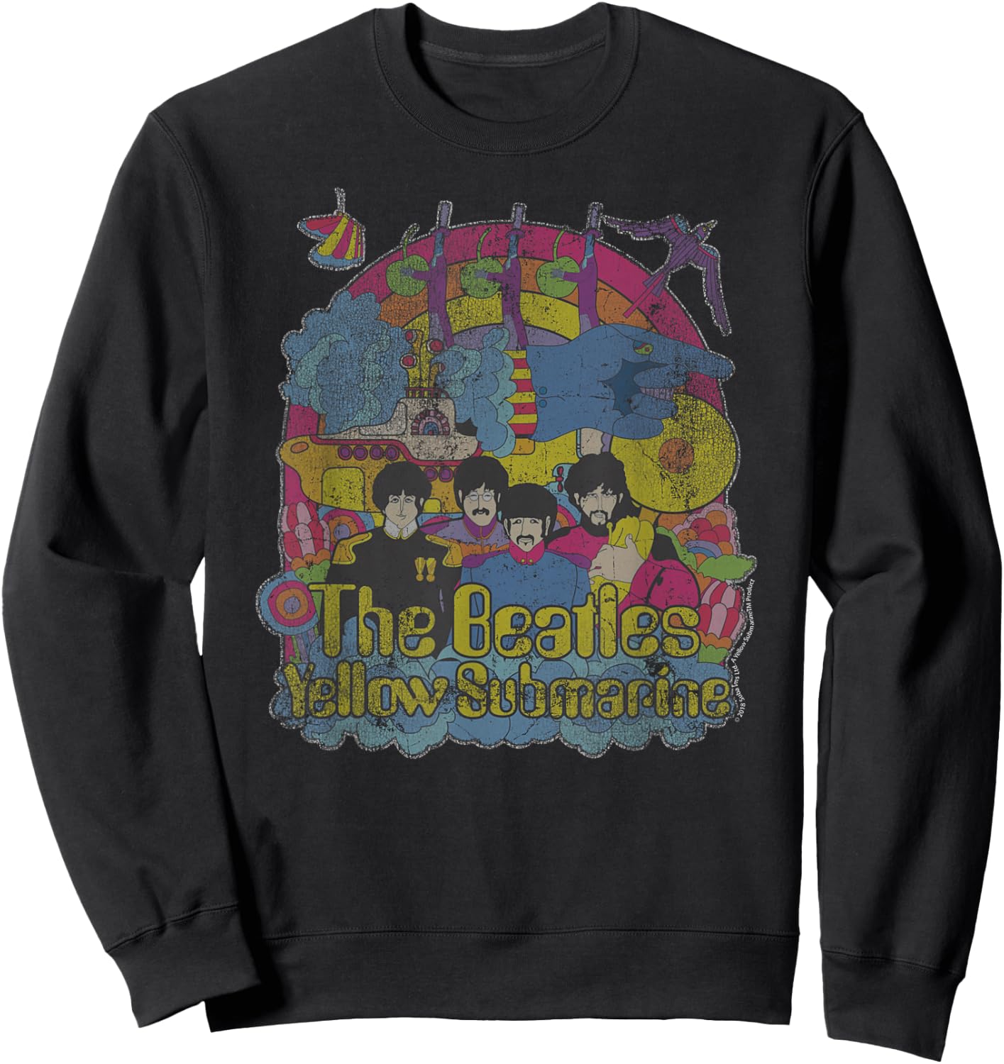 The Beatles - Yellow Submarine Bursting Beatles Sweatshirt - Sweatshirt | Black