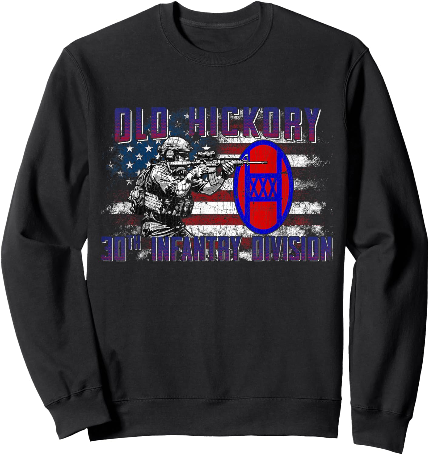 30th Infantry Division 30th ID Old Hickory Division Gifts Sweatshirt - Sweatshirt | Black