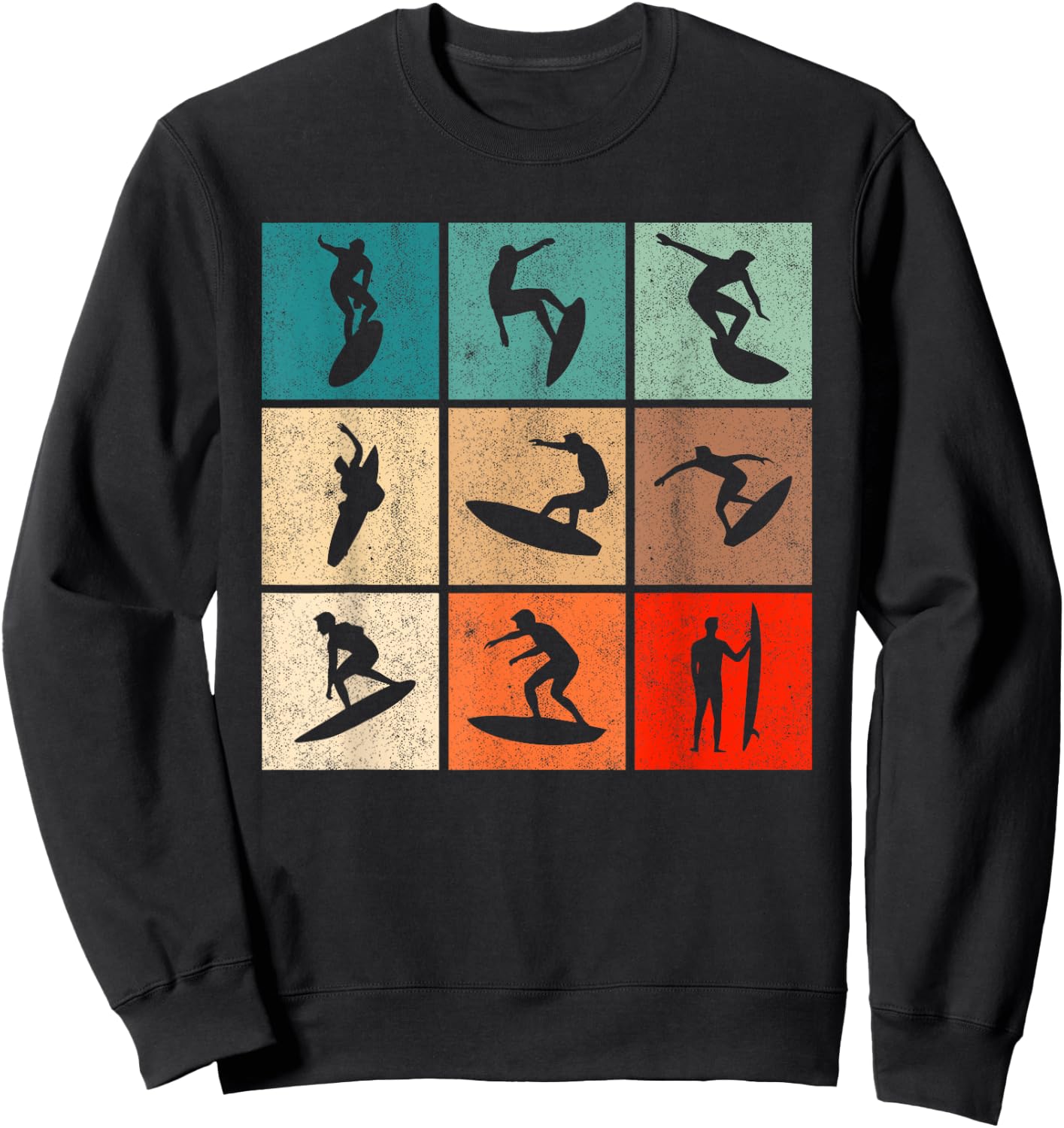 Surf Retro Surfing Vintage Surfers Surfer Sweatshirt - Sweatshirt | Black