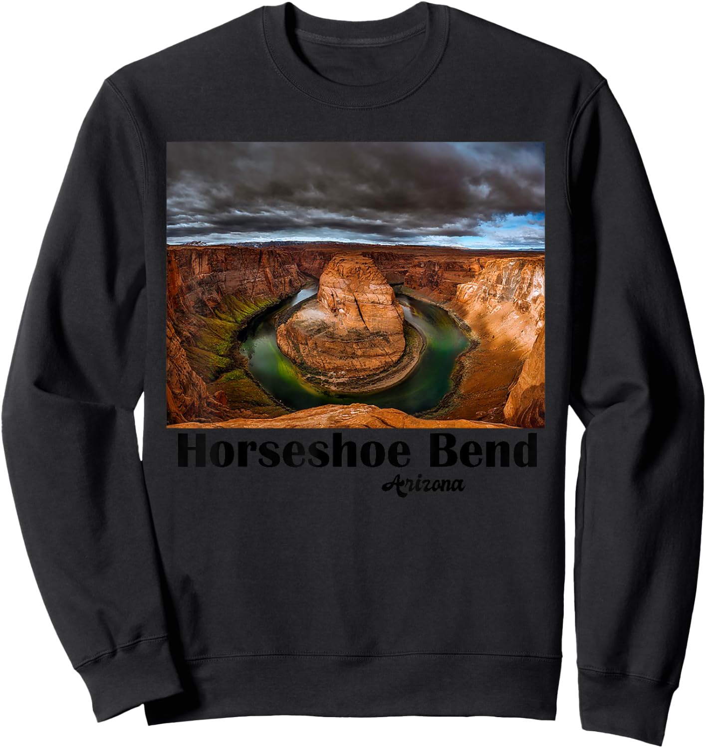 Historic Horseshoe Bend Souvenir Page Arizona Lake Powell Sweatshirt - Sweatshirt | Black