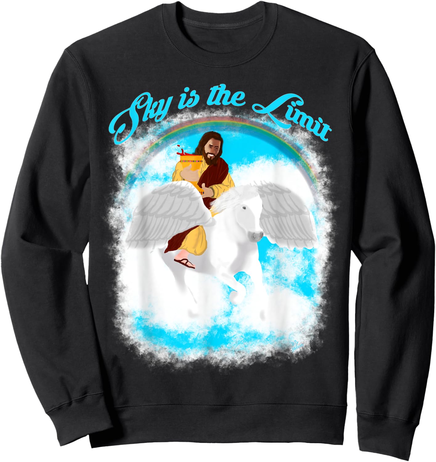 Jesus outfit sky is the limit funny men Sweatshirt - Sweatshirt | Black