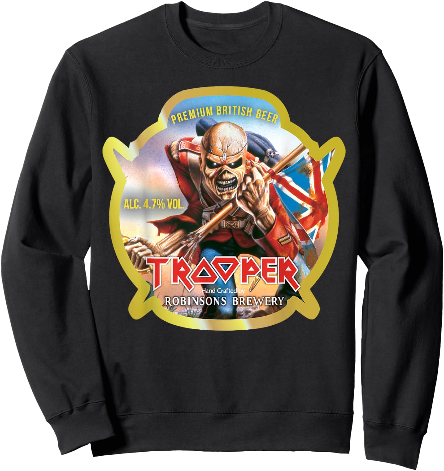 Iron Maiden - Trooper Beer Label Sweatshirt - Sweatshirt | Black