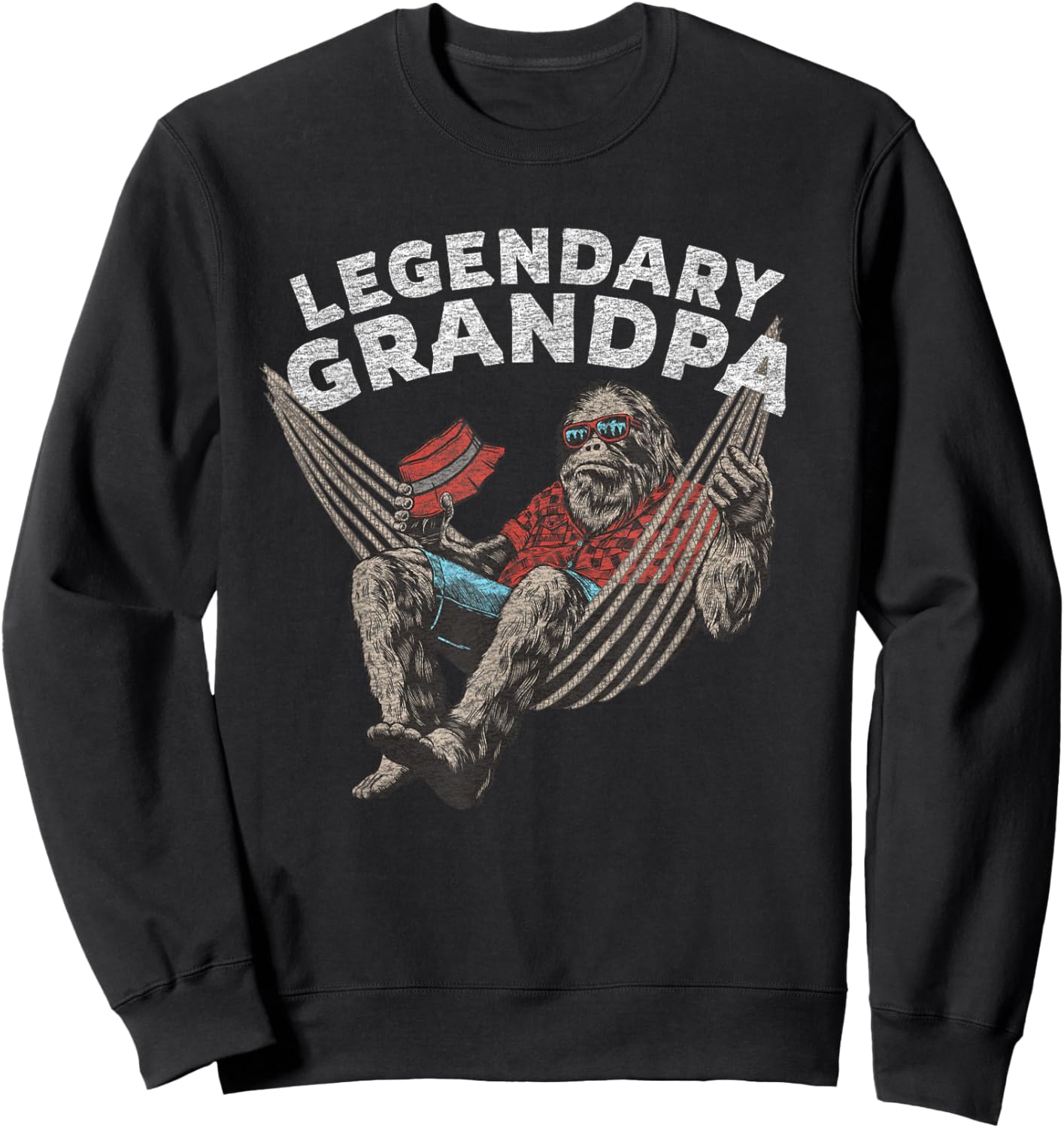 Funny Grandpa Legendary Saying Sweatshirt - Sweatshirt | Black