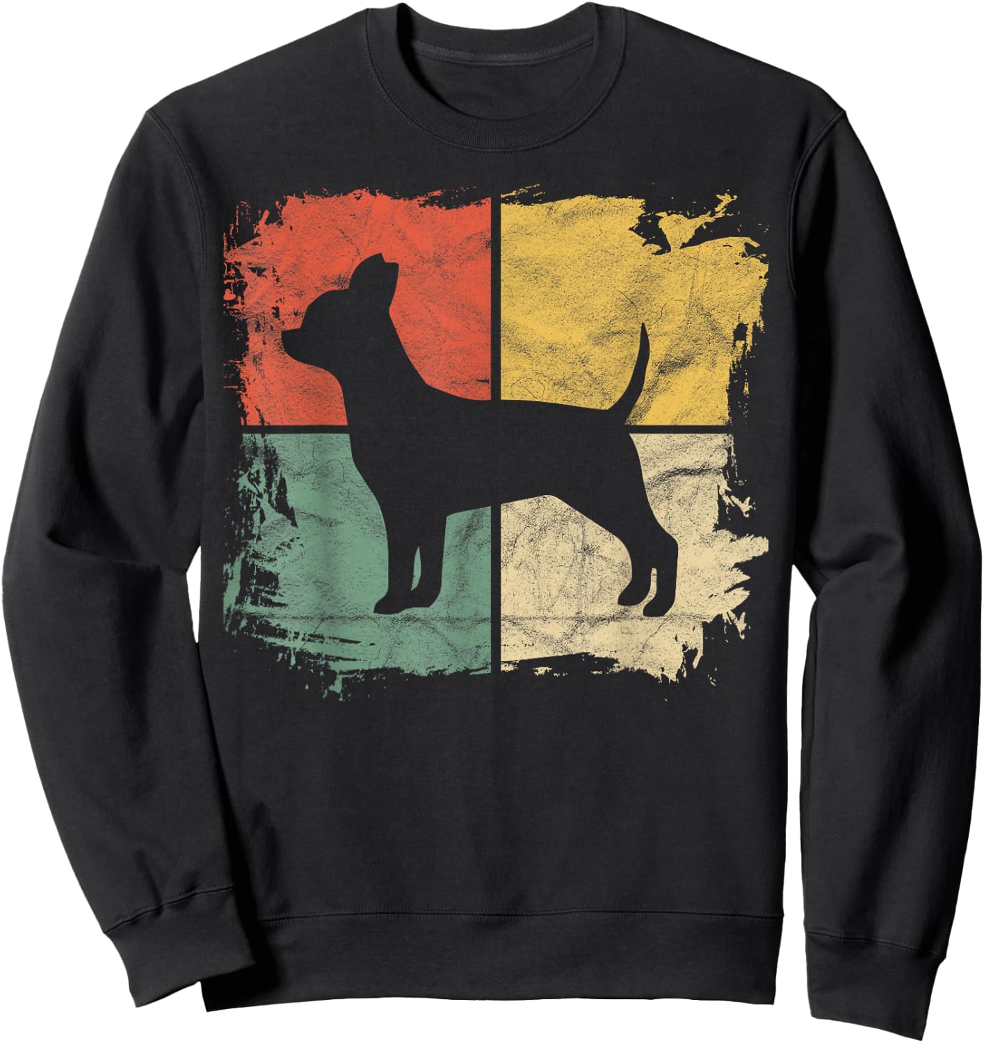 Square Retro Chihuahua Owner Gift Dog Parent Dad Chi-chi Mom Sweatshirt - Sweatshirt | Black